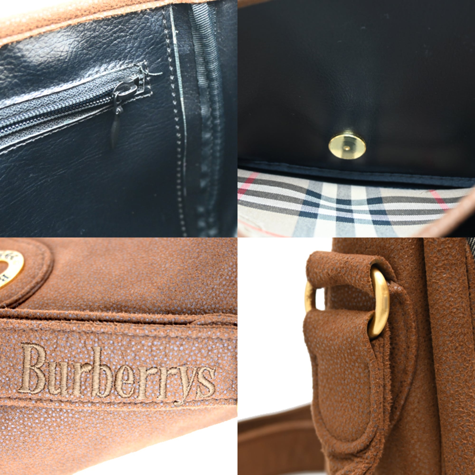 Burberry Brown Canvas Shoulder Bag (Pre-Owned)