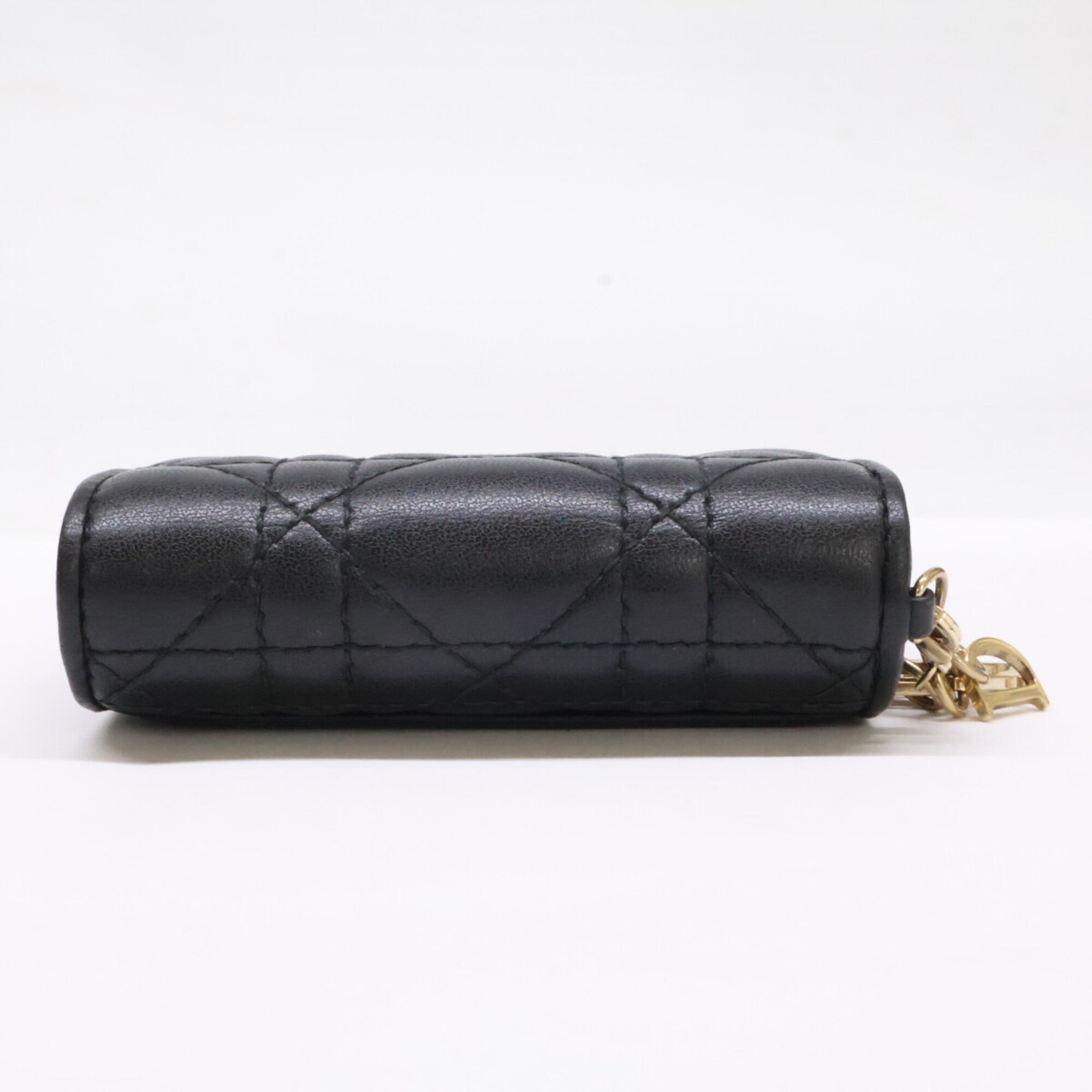 Christian Dior Black Leather Wallet (Tri-Fold) (Pre-Owned)