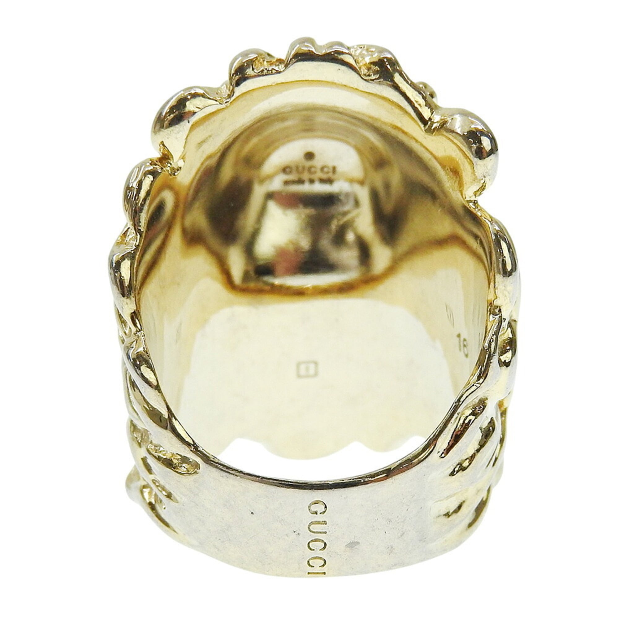 Gucci Gold Gold Plating Band Ring (Pre-Owned)