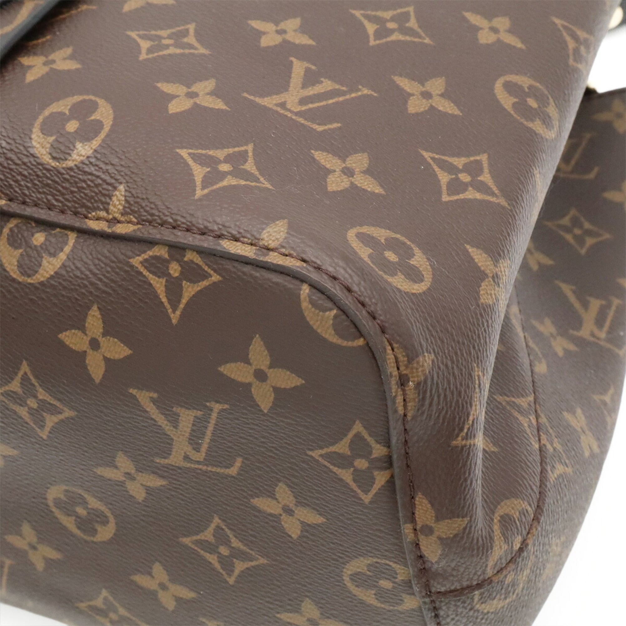 Louis Vuitton Noir Monogram Canvas Leather Shoulder Bag (Pre-Owned)