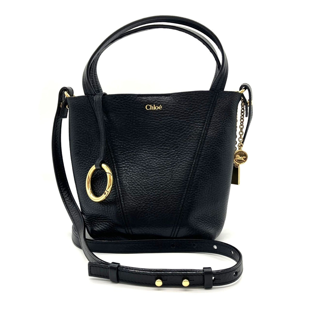 Chloé Black Leather Tote Bag (Pre-Owned)