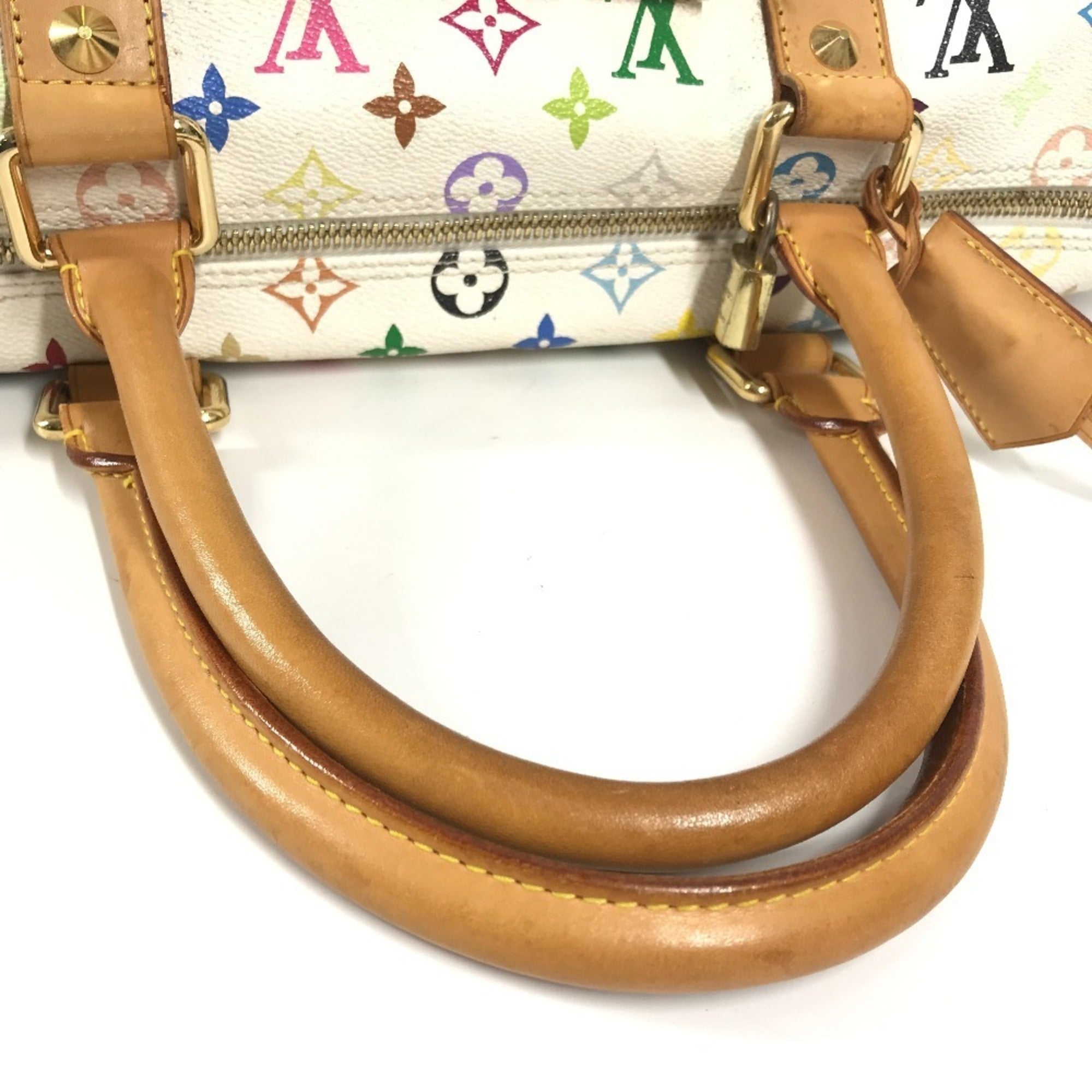 Louis Vuitton Blanc Monogram Multi-Color White Monogram Multicolore Boston Bag Handbag (Pre-Owned)