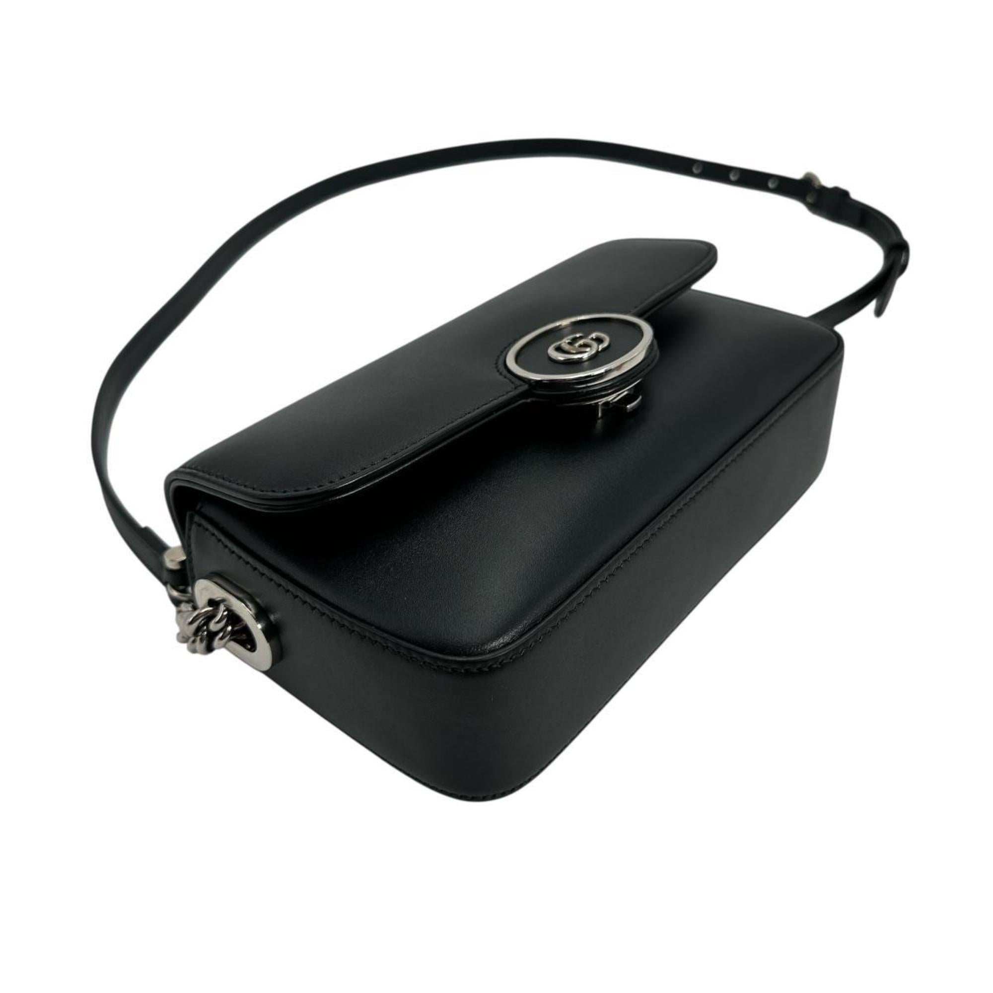 Gucci Black Leather Shoulder Bag (Pre-Owned)