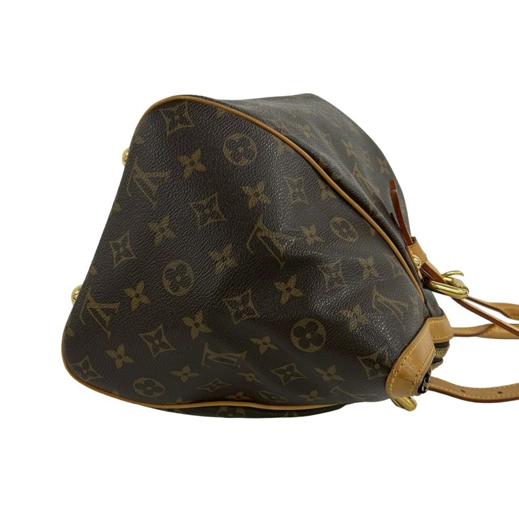 Louis Vuitton Brown Leather Pvc Handbag Tote Bag (Pre-Owned)