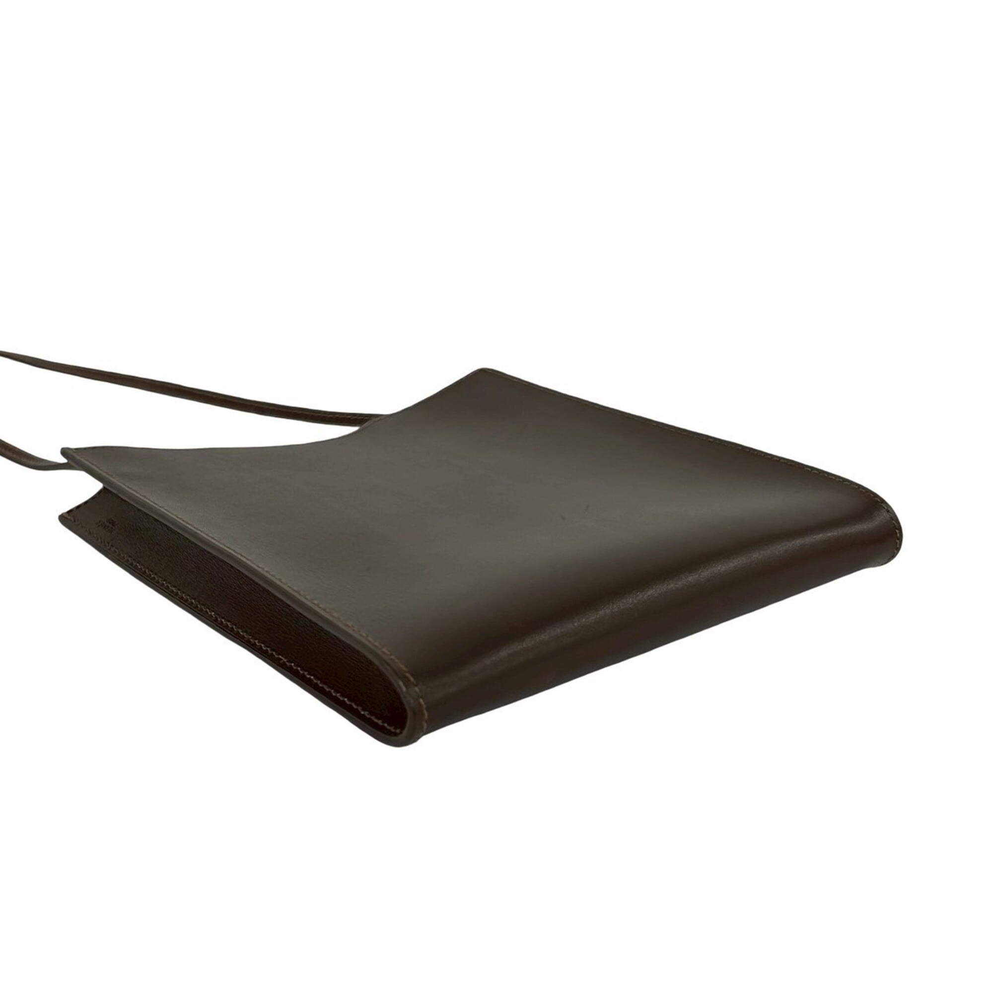 Hermes Brown Leather Pochette Shoulder Bag (Pre-Owned)