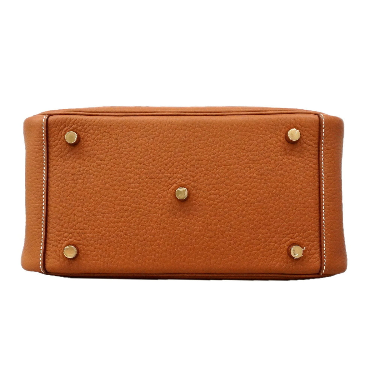Hermes Gold Taurillon Clemence Leather Handbag (Pre-Owned)