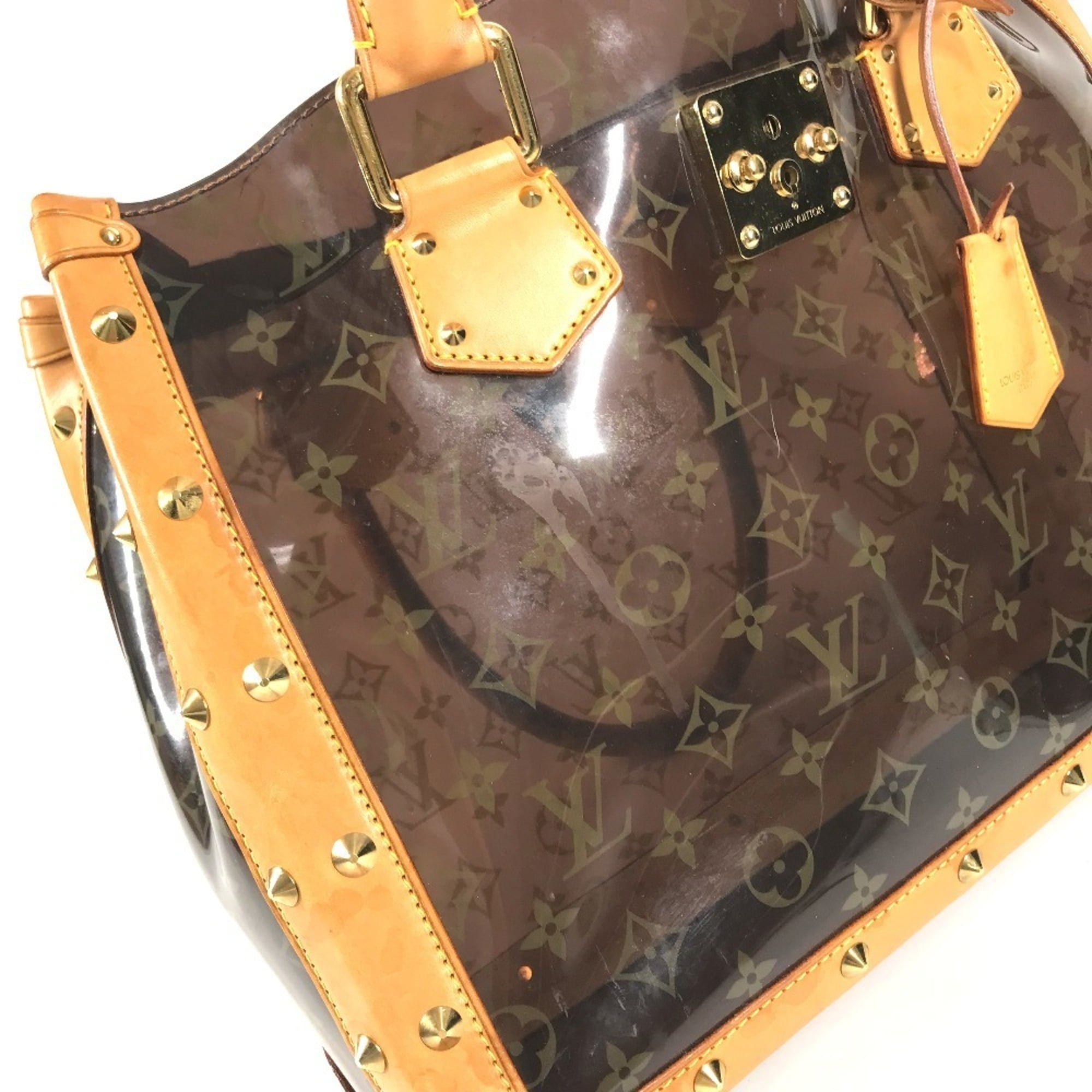 Louis Vuitton Brown Monogram Vinyl Leather Beach Bag Shoulder Bag Tote Bag (Pre-Owned)