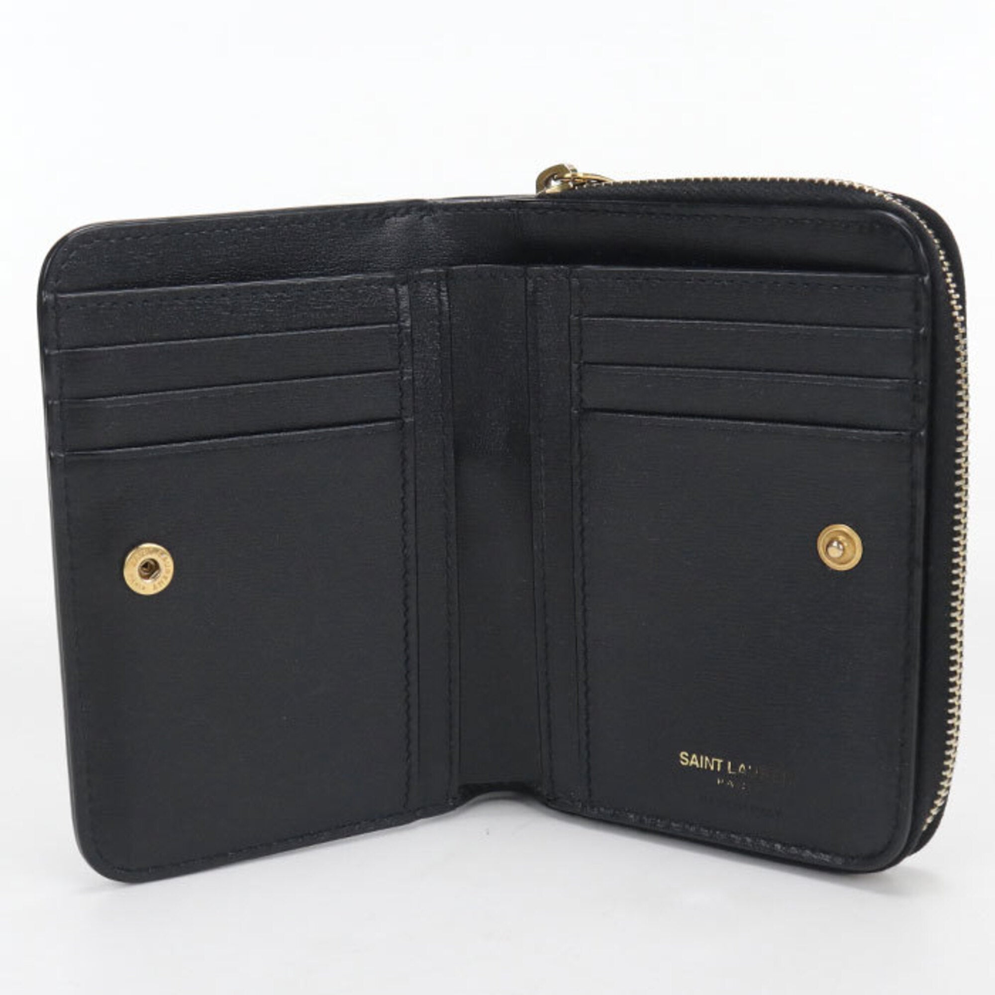 Saint Laurent Black Leather Wallet (Bi-Fold) (Pre-Owned)