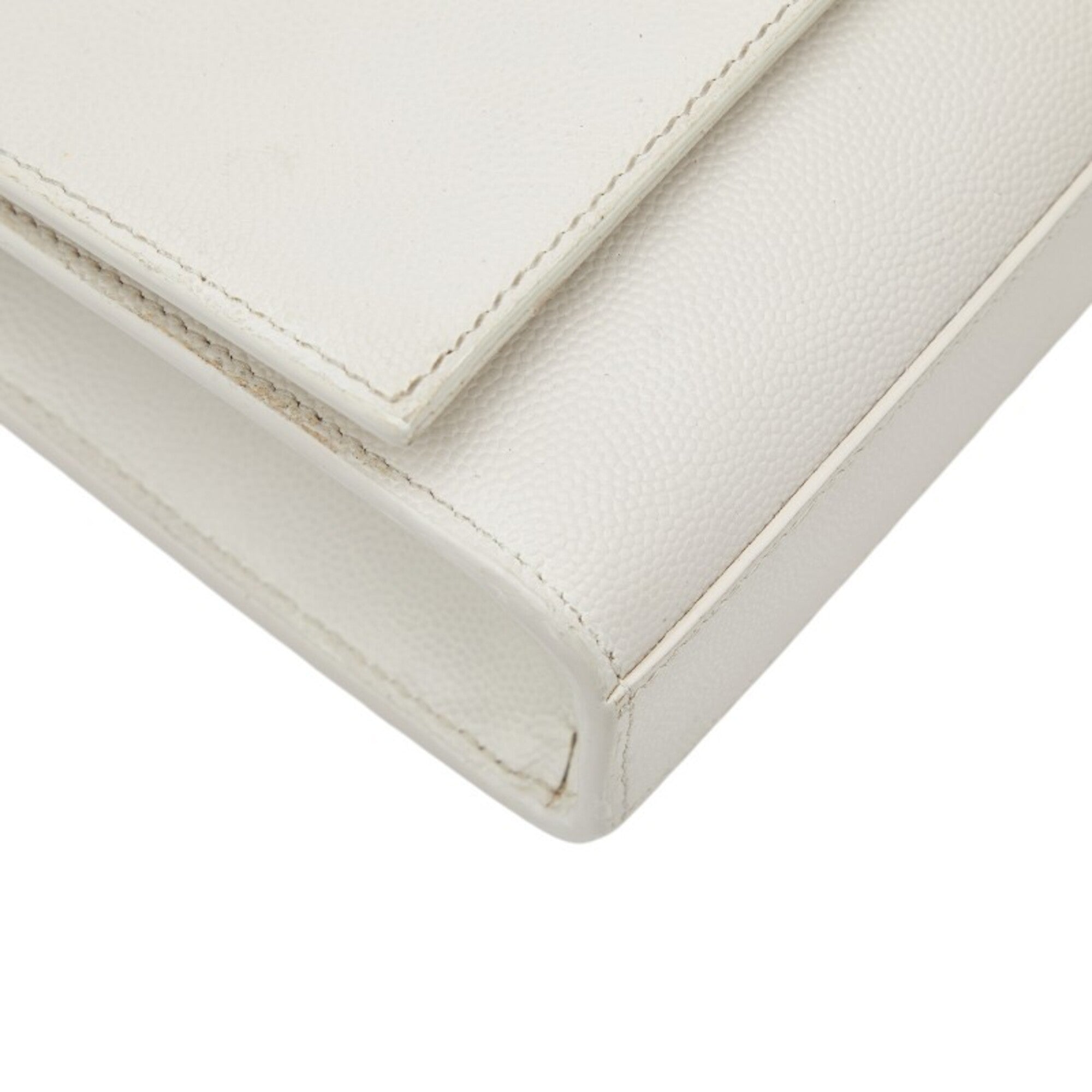 Saint Laurent Ivory White Leather Shoulder Bag (Pre-Owned)