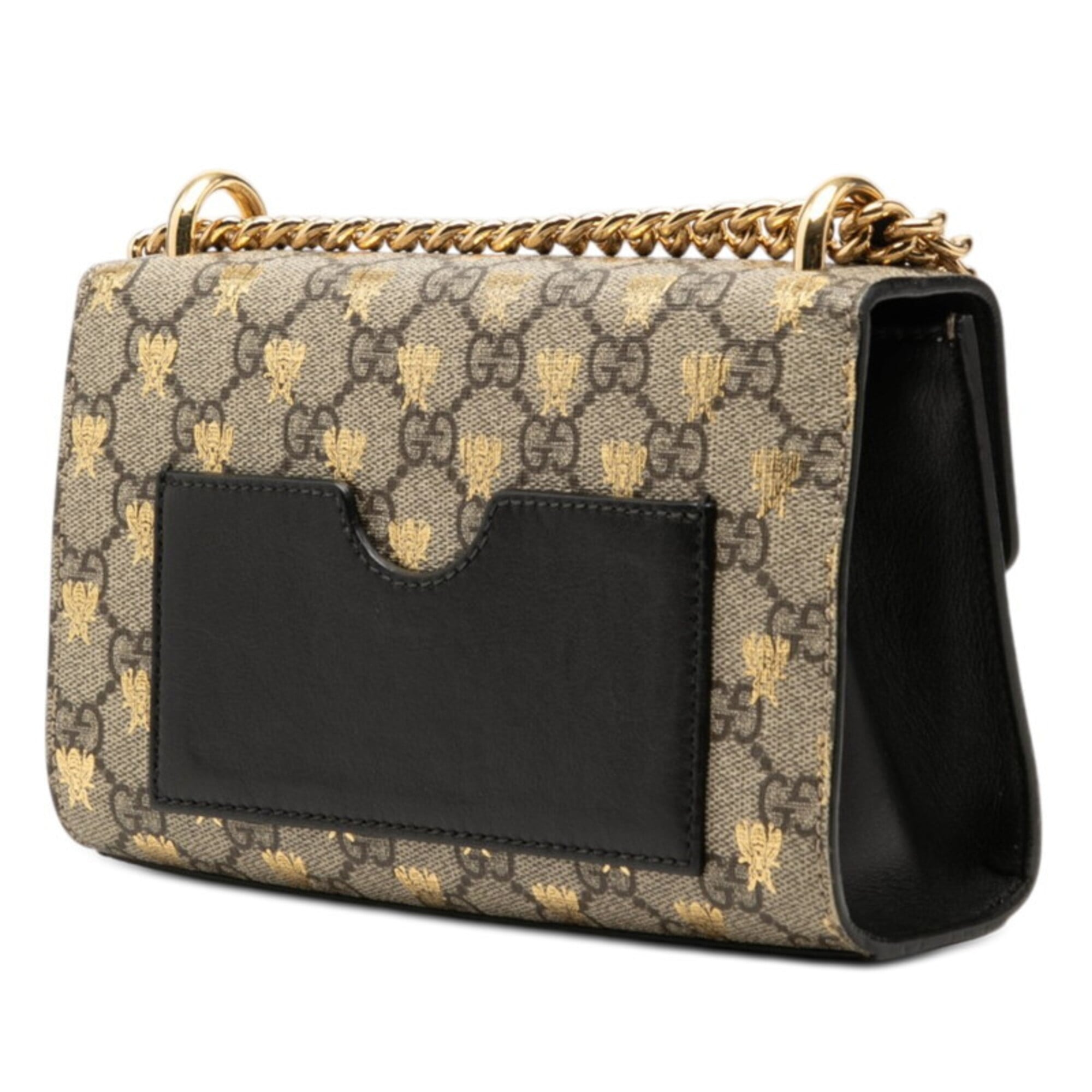Gucci Beige Black Pvc Leather Shoulder Bag (Pre-Owned)