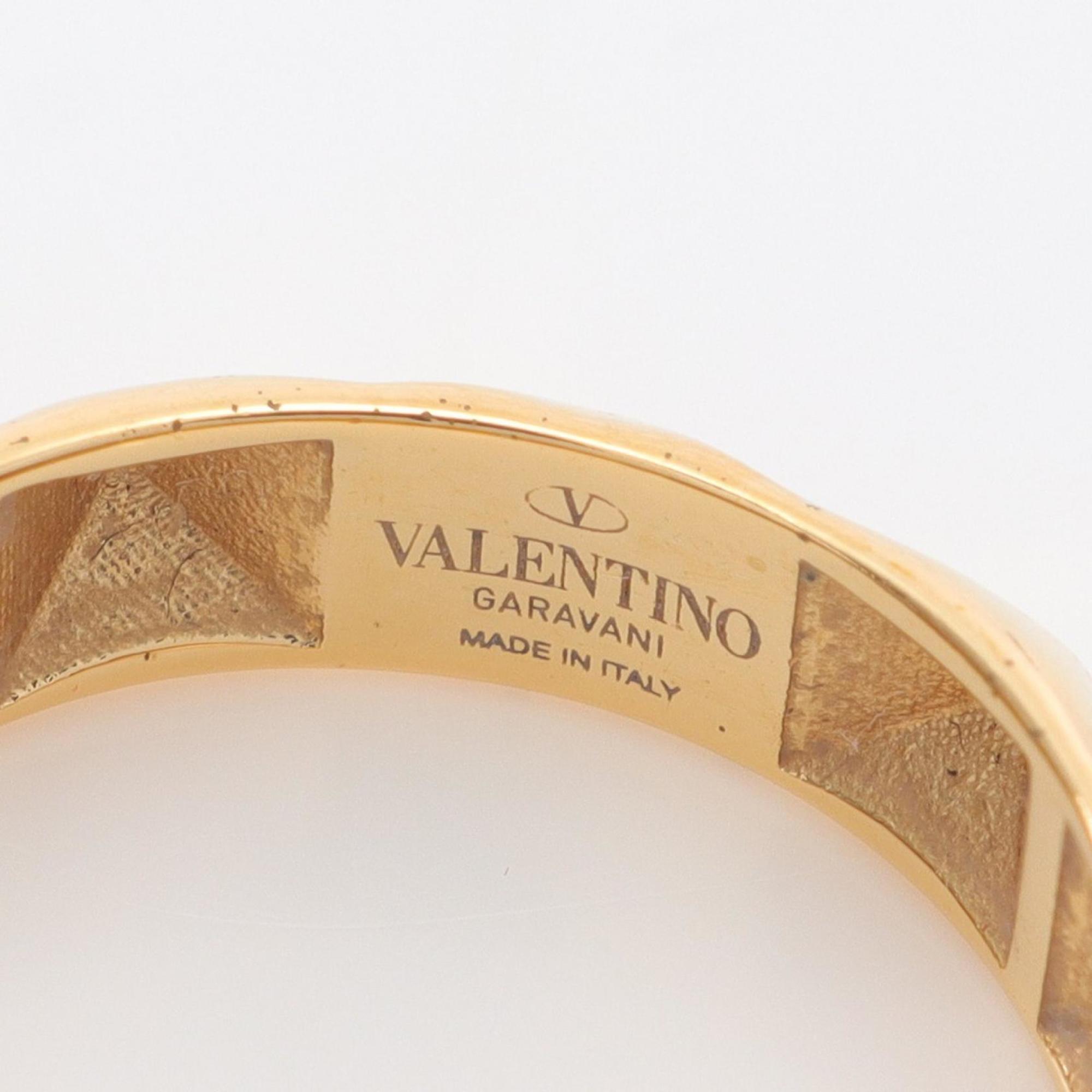Valentino Gold Gold Plating Band Ring (Pre-Owned)