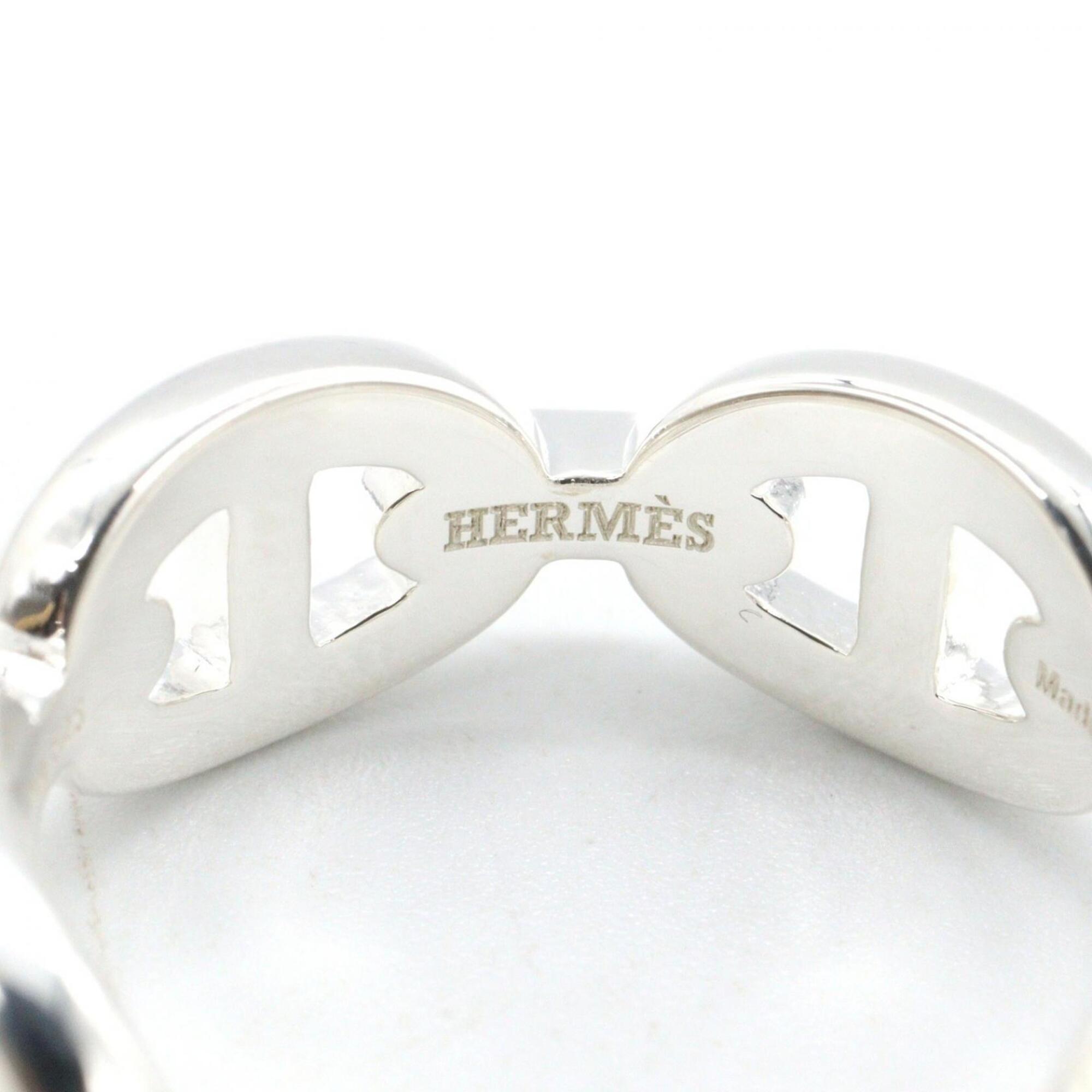 Hermes Silver Silver 925 Band Ring (Pre-Owned)