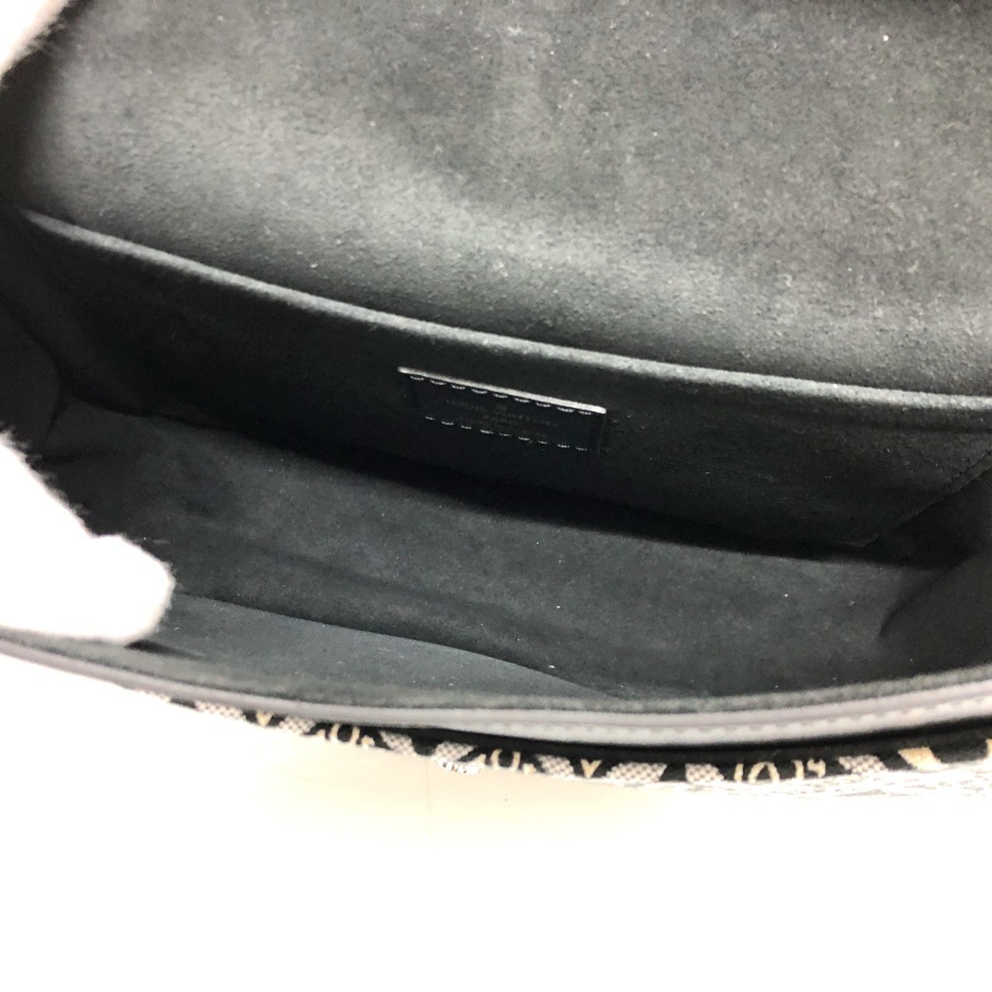 Louis Vuitton Black Navy Canvas Leather Shoulder Bag (Pre-Owned)