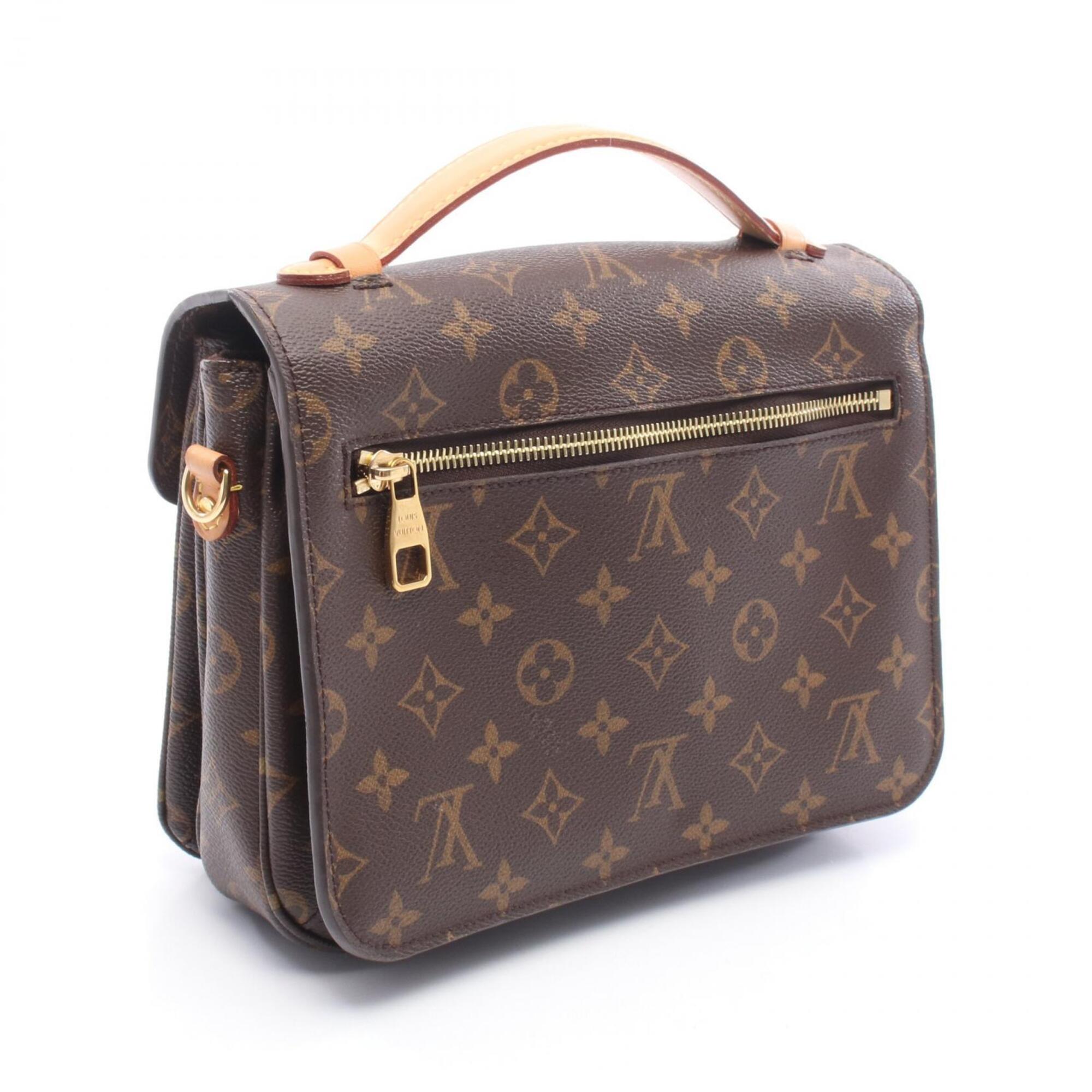 Louis Vuitton Brown Coated Canvas Pvc Monogram Leather Handbag Pochette (Pre-Owned)