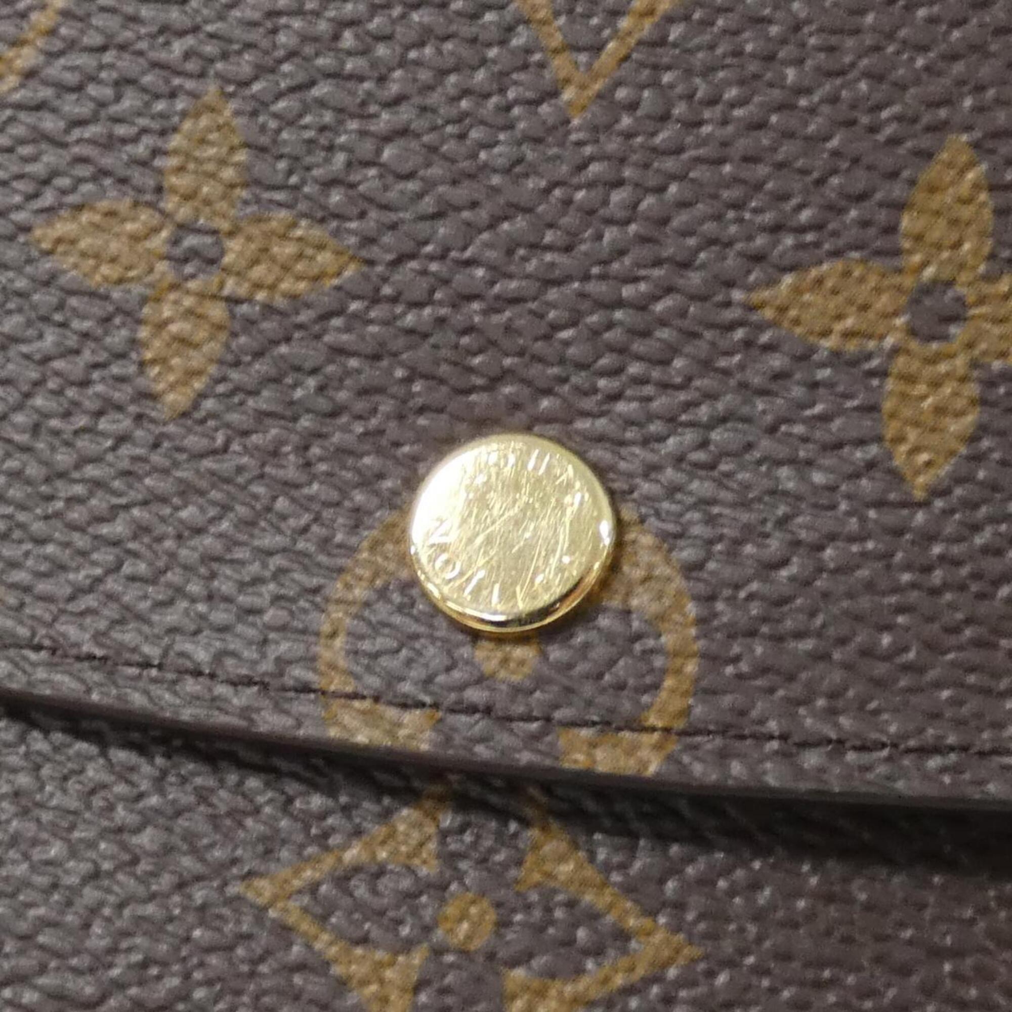 Louis Vuitton Brown Coated Canvas Long Wallet (Bi-Fold) (Pre-Owned)