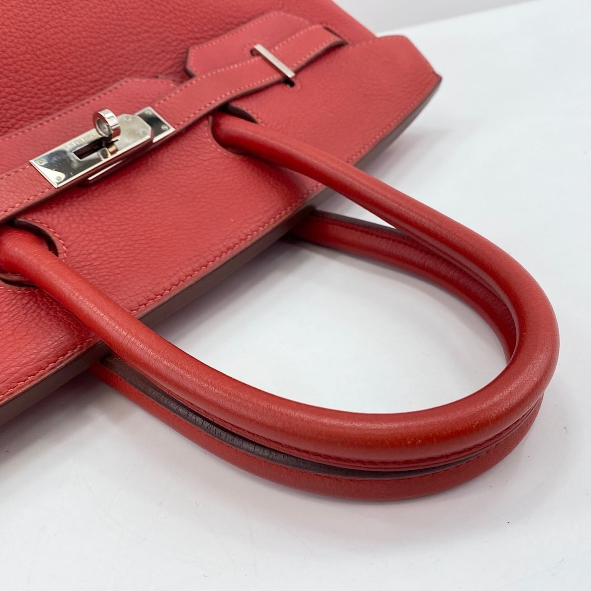 Hermes Birkin Red Color Handbag (Pre-Owned)