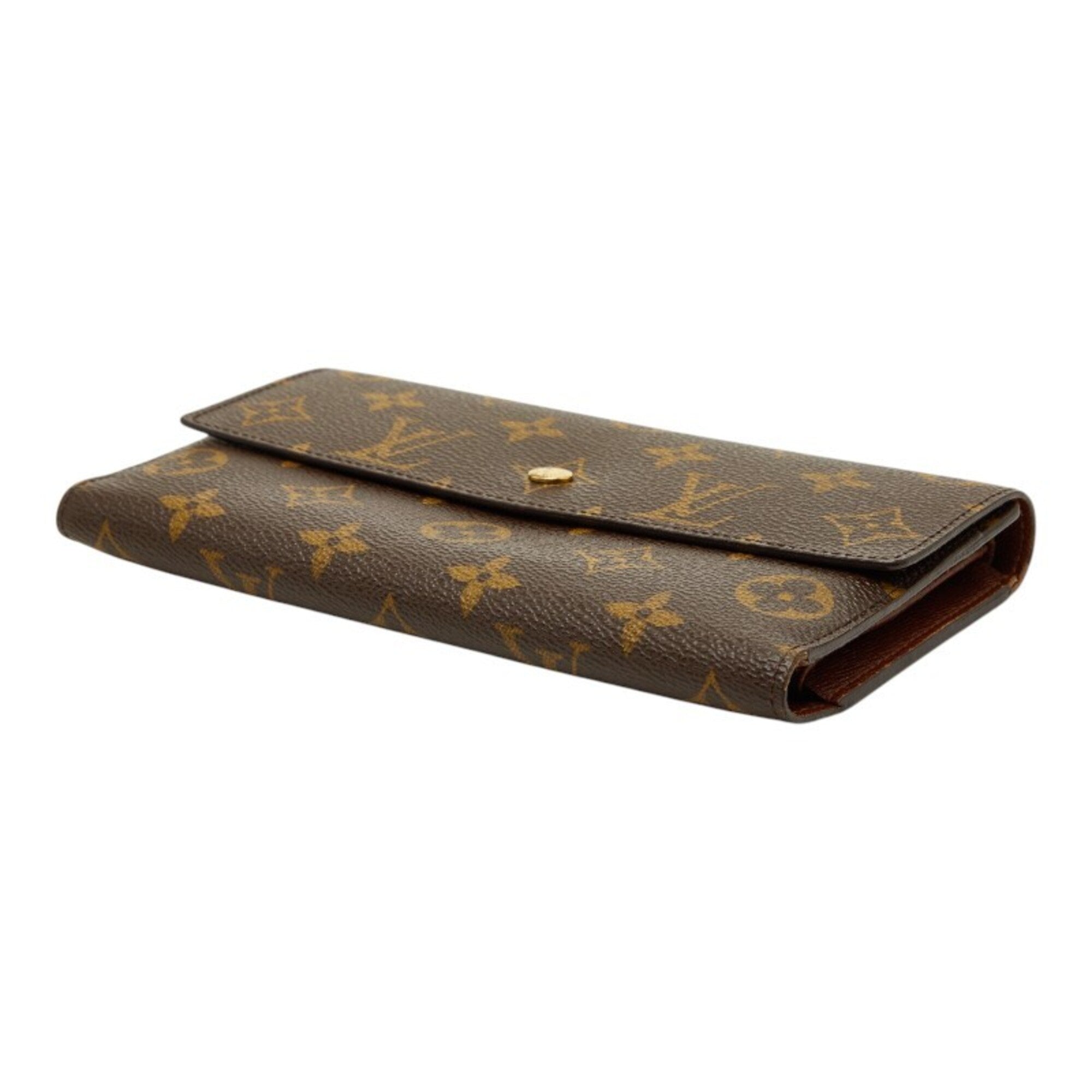 Louis Vuitton Brown Pvc Leather Long Wallet (Bi-Fold) (Pre-Owned)