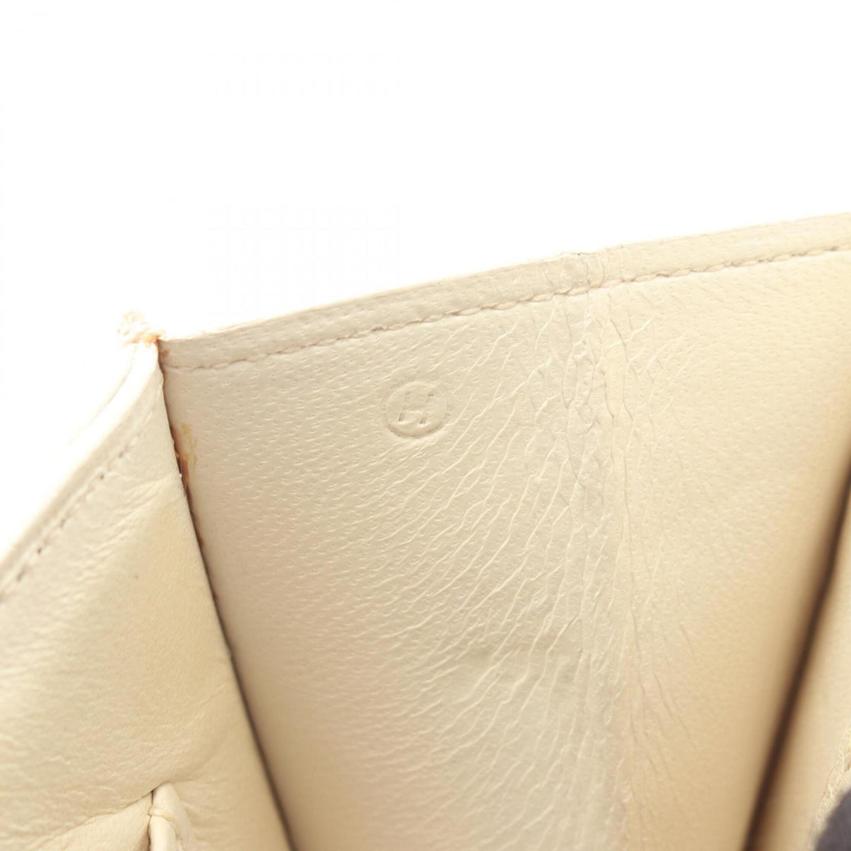 Hermes White Leather Clutch Bag Handbag (Pre-Owned)