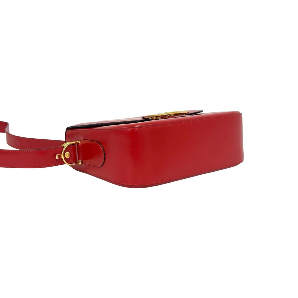 Celine Red Color Leather Pochette Shoulder Bag (Pre-Owned)