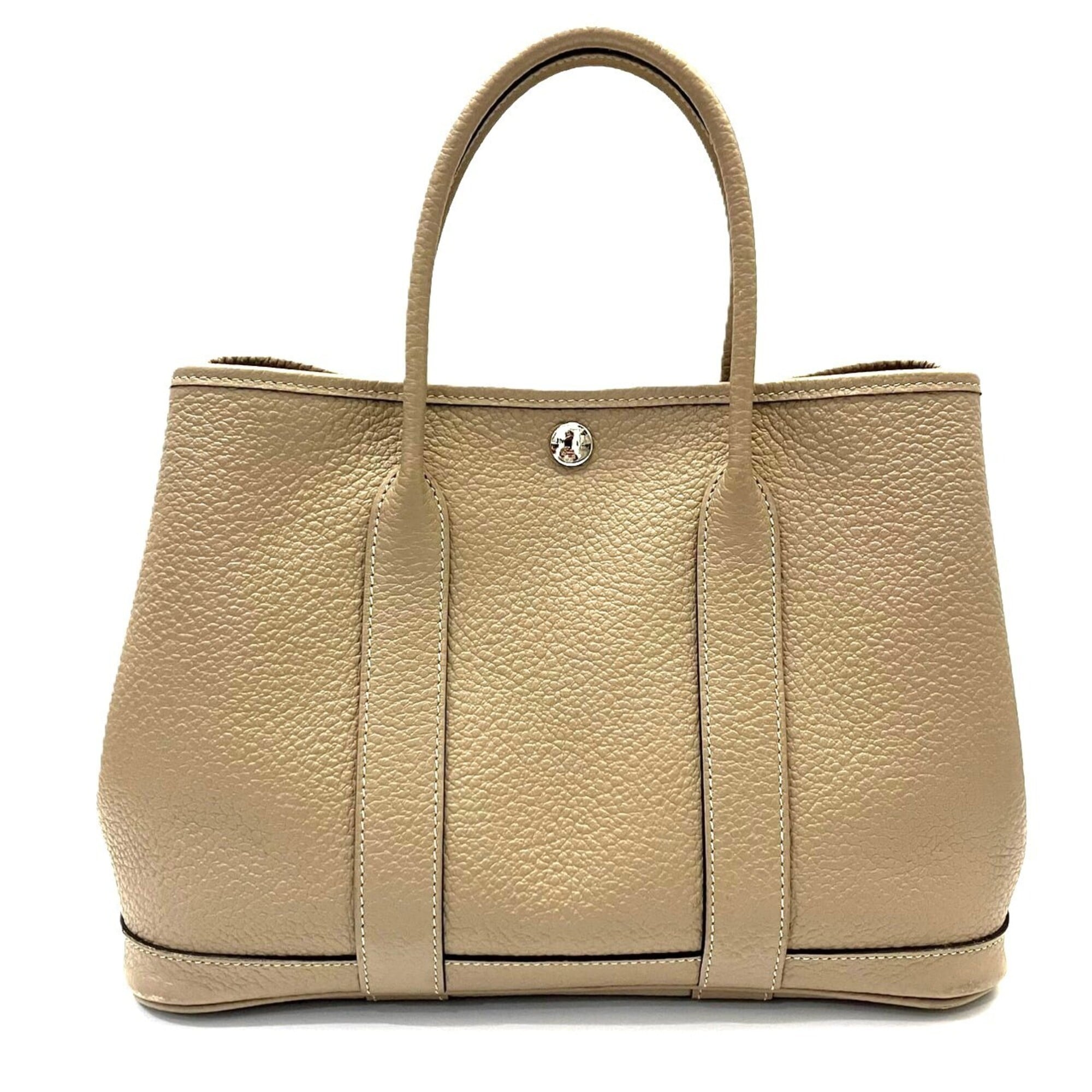 Hermes Beige Country Leather Handbag (Pre-Owned)