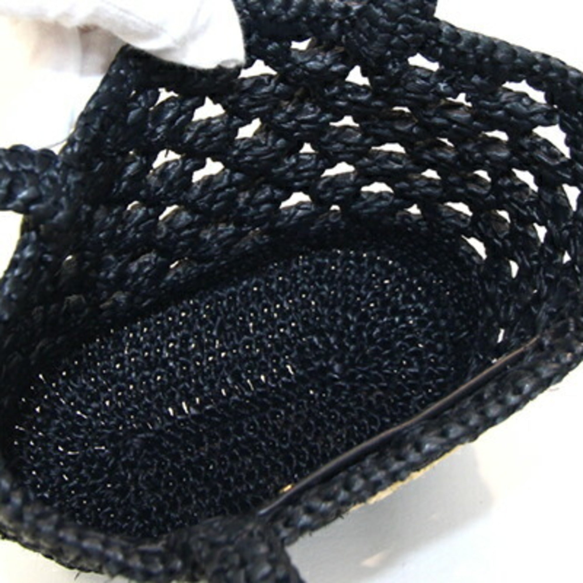 Prada Black Viscose Handbag Tote Bag (Pre-Owned)