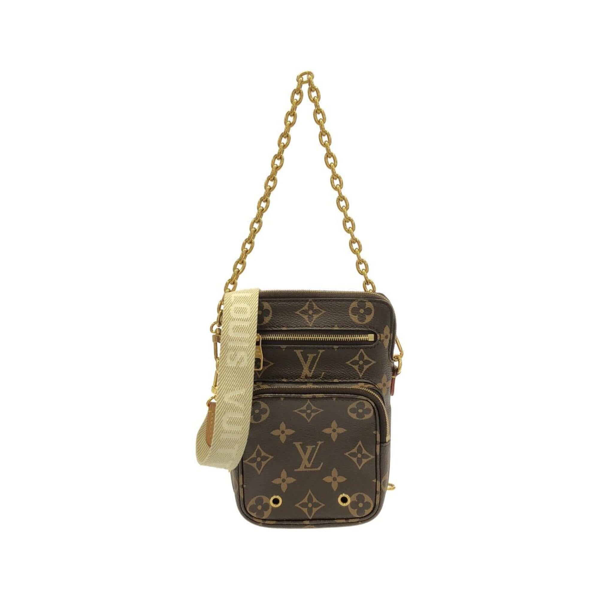 Louis Vuitton Marron Coated Canvas Shoulder Bag (Pre-Owned)