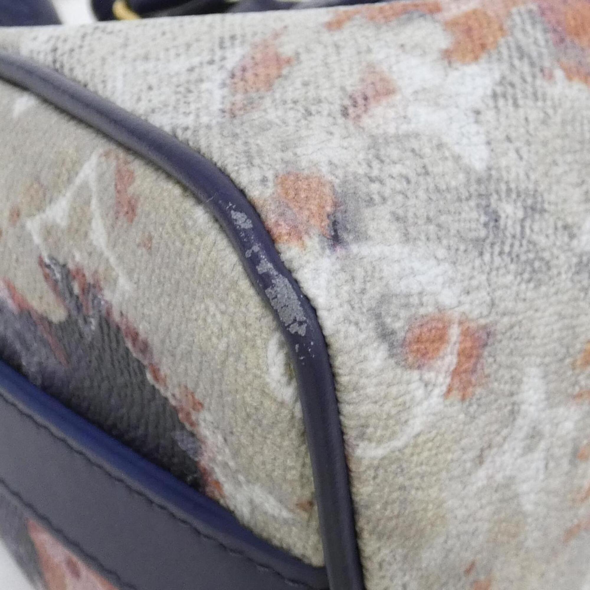 Louis Vuitton Ancre Blue Coated Canvas Boston Bag (Pre-Owned)