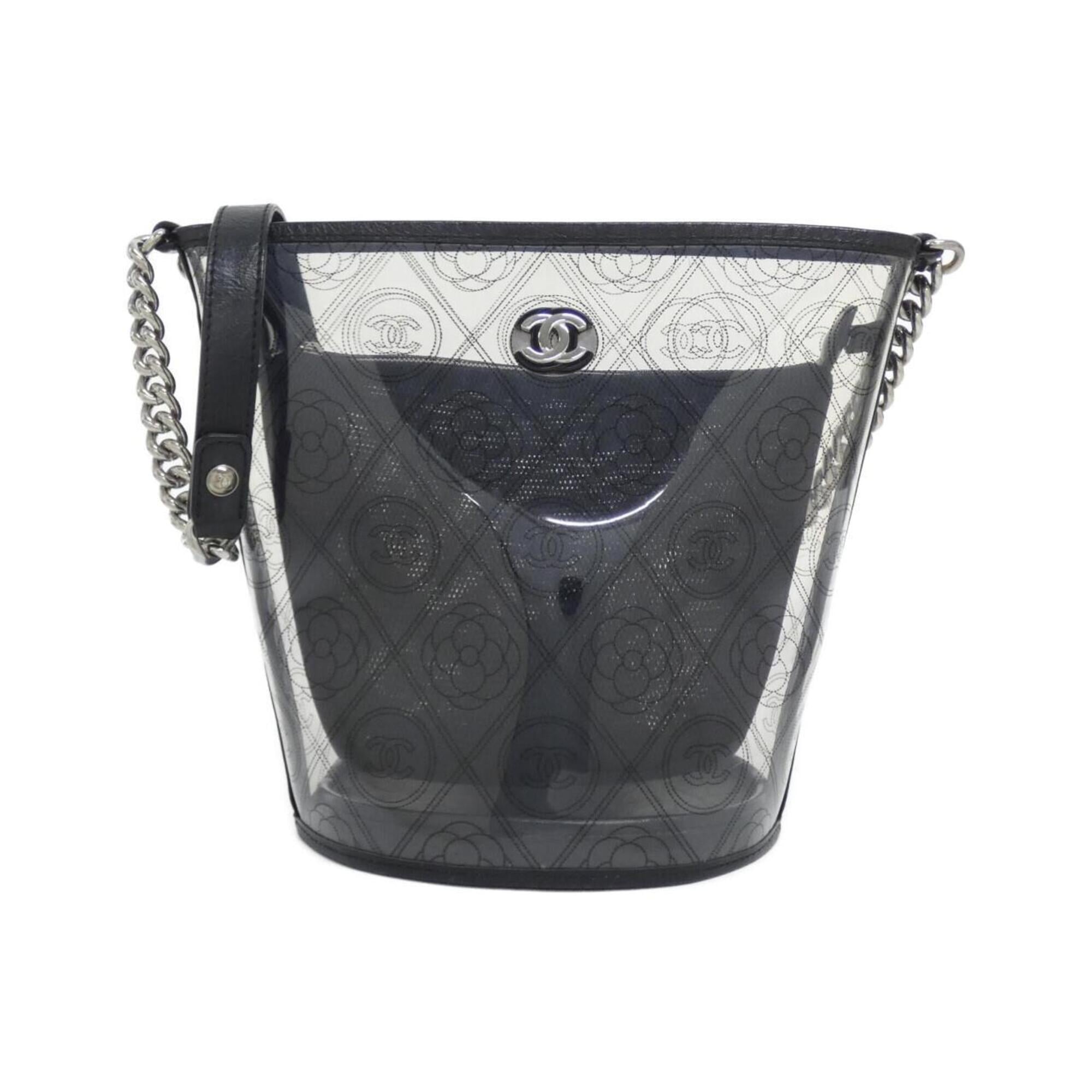 Chanel Black Clear Pvc Pouch Shoulder Bag (Pre-Owned)