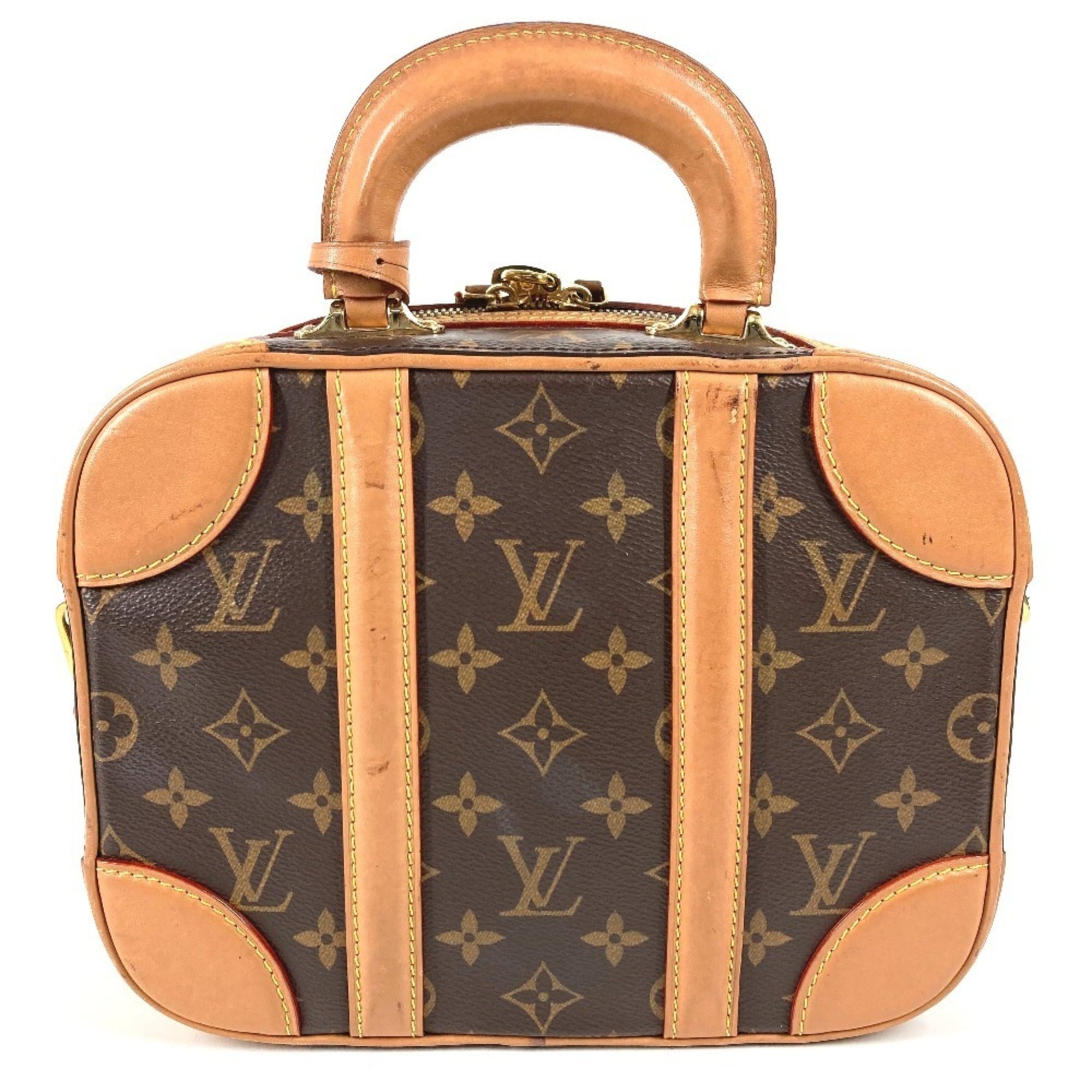 Louis Vuitton Brown Monogram Boston Bag Handbag Shoulder Bag (Pre-Owned)