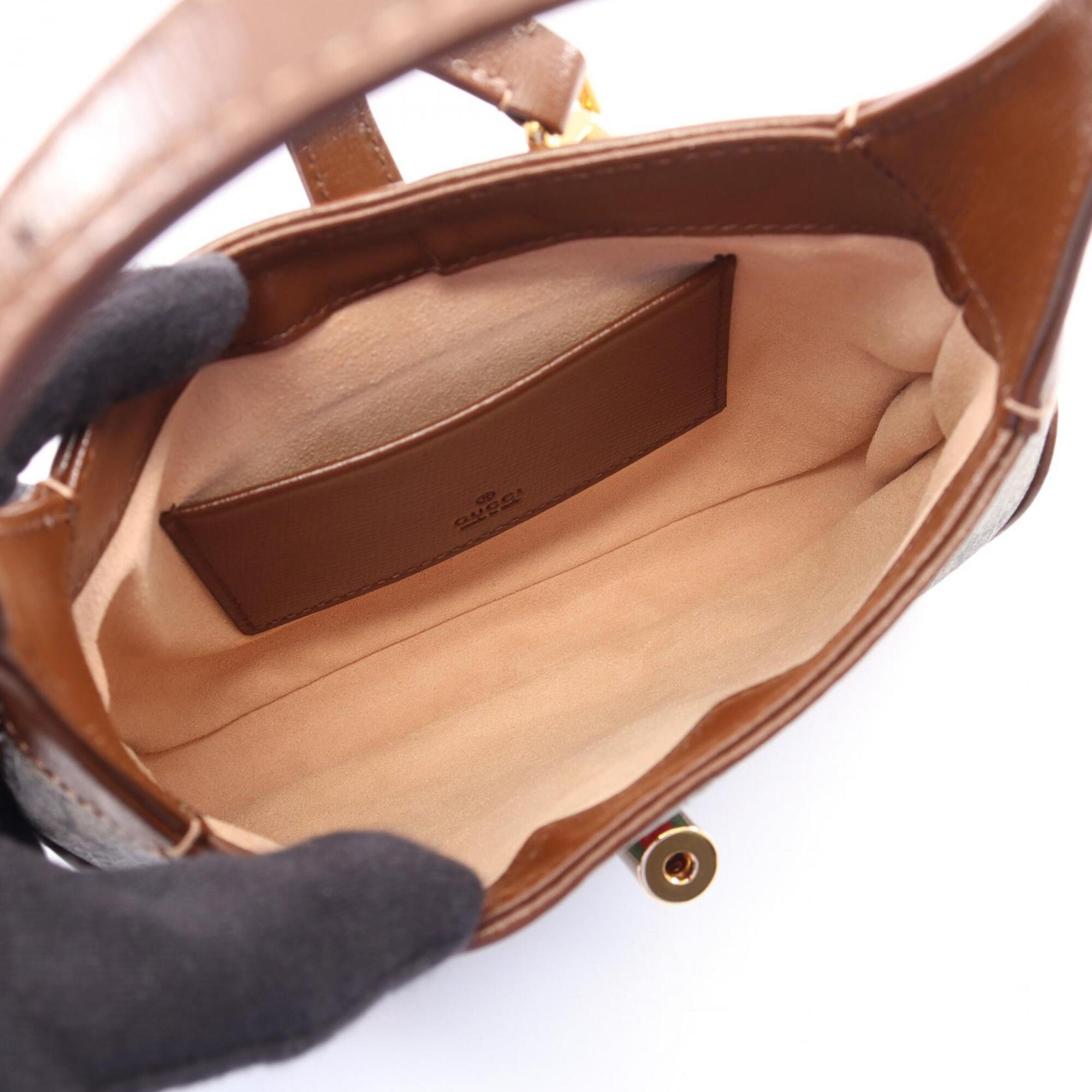 Gucci Beige Brown Multi-Color Pvc Leather Handbag (Pre-Owned)