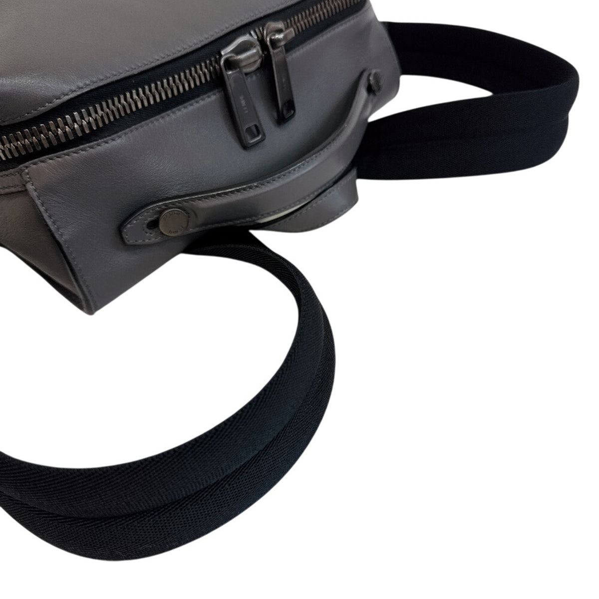 Fendi Gray Leather Backpack (Pre-Owned)
