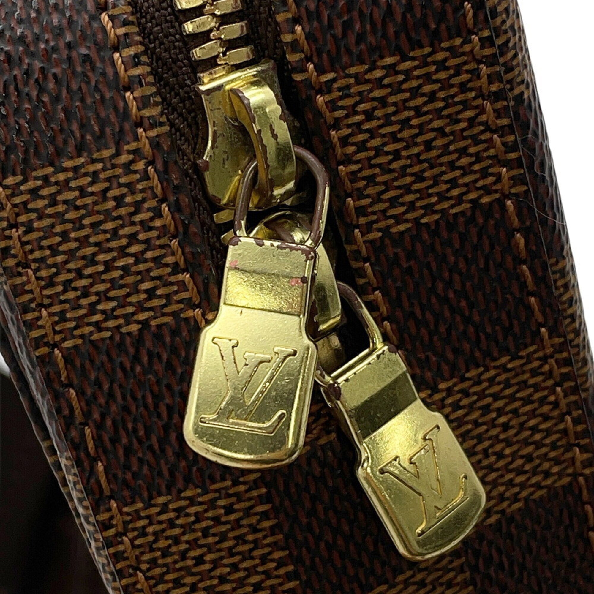 Louis Vuitton Damier Brown Damier Canvas Ebene Damier Canvas Handbag Shoulder Bag Sling Bag (Pre-Owned)