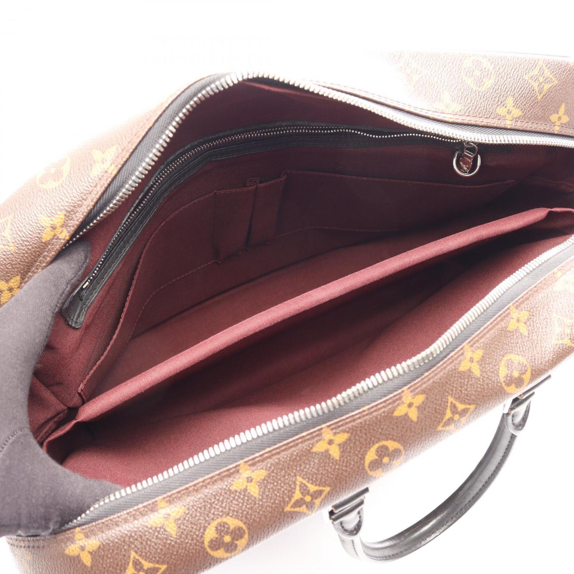 Louis Vuitton Black Brown Coated Canvas Pvc Leather Handbag (Pre-Owned)