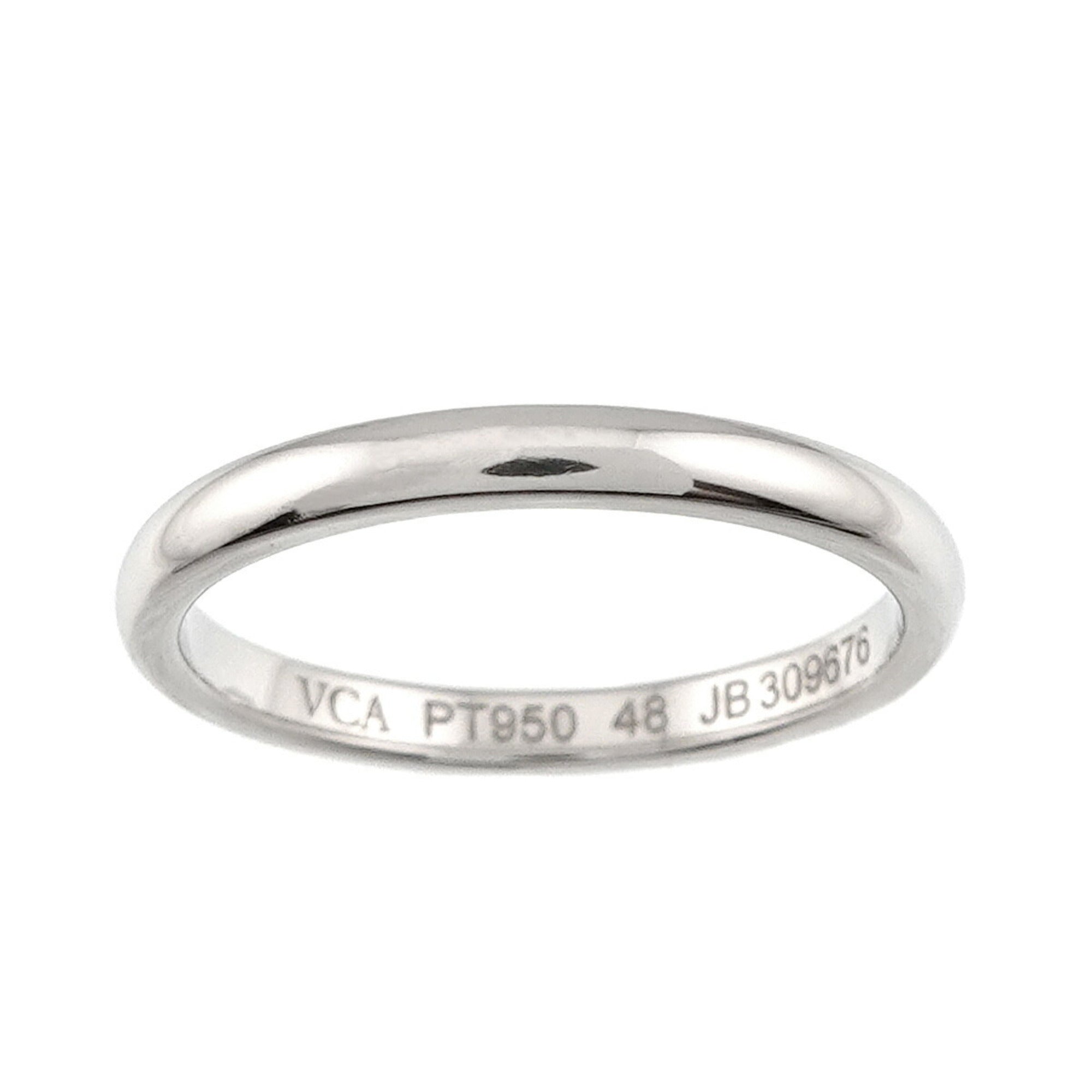 Van Cleef & Arpels Platinum 950 Band Ring (Pre-Owned)
