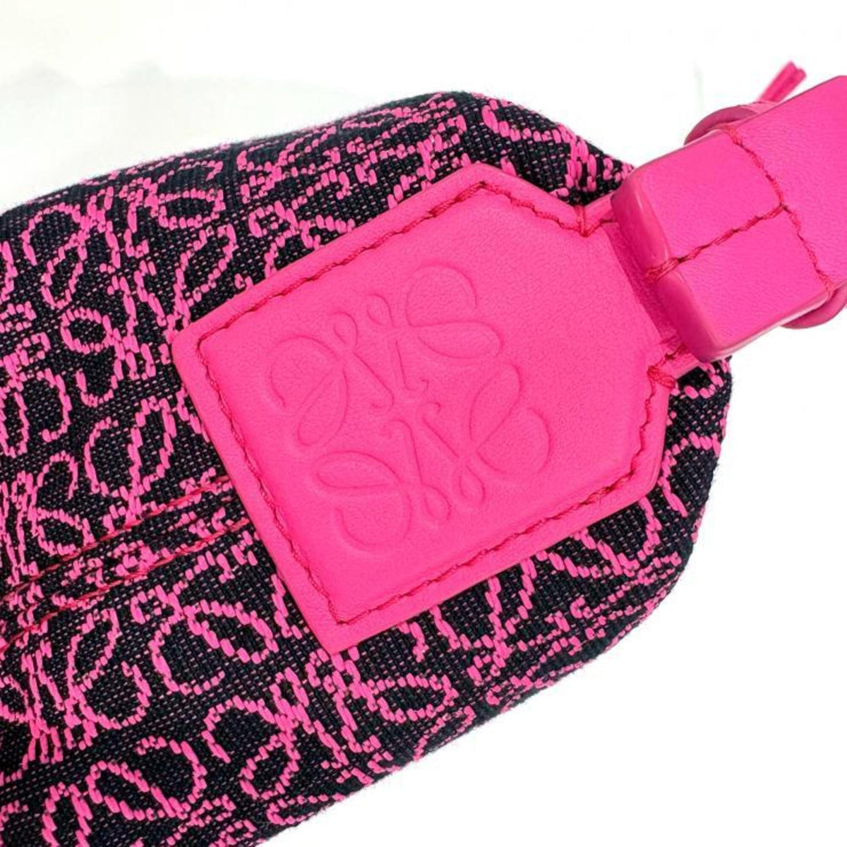 Loewe Black Pink Canvas Leather Shoulder Bag (Pre-Owned)