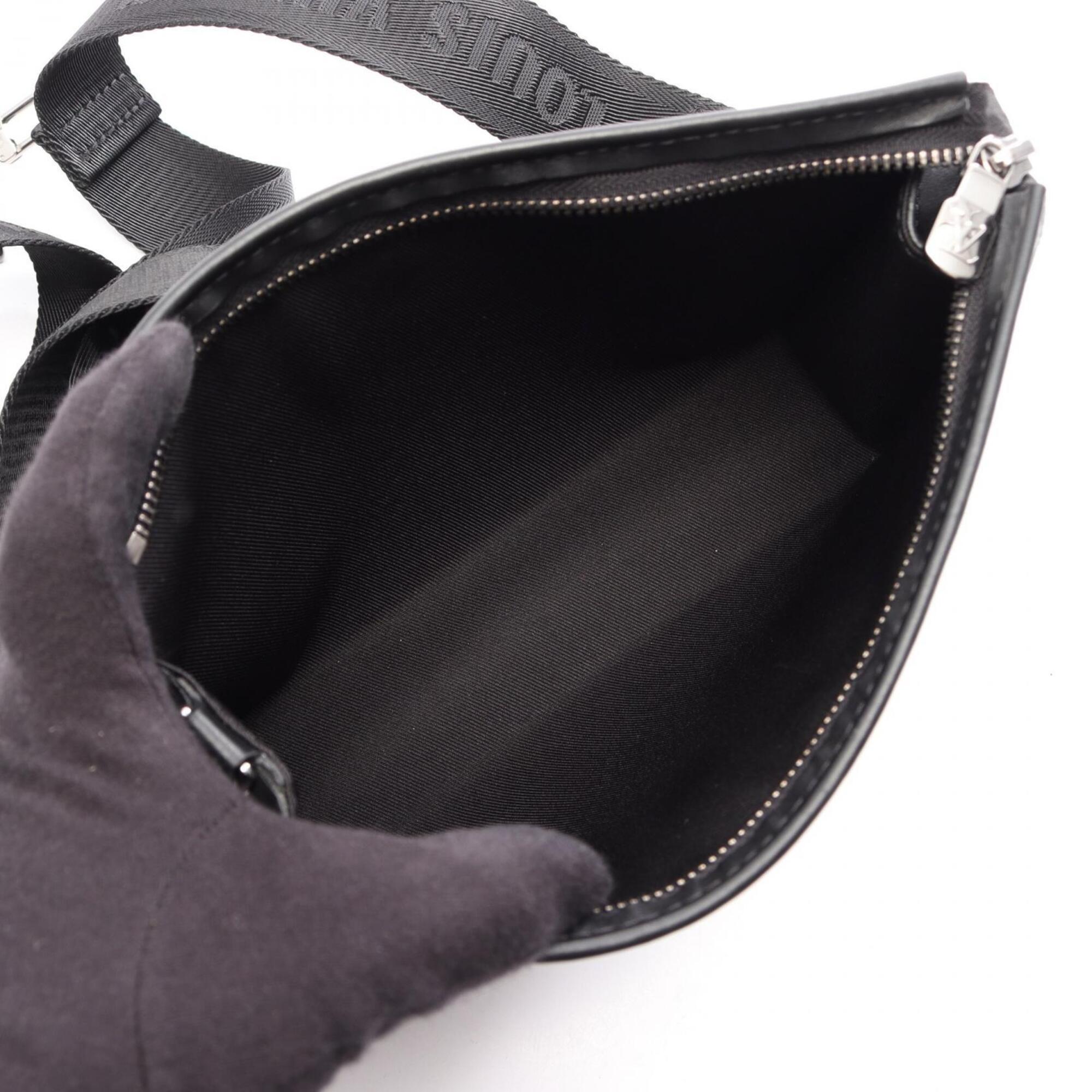 Louis Vuitton Black Gray Coated Canvas Handbag Shoulder Bag (Pre-Owned)