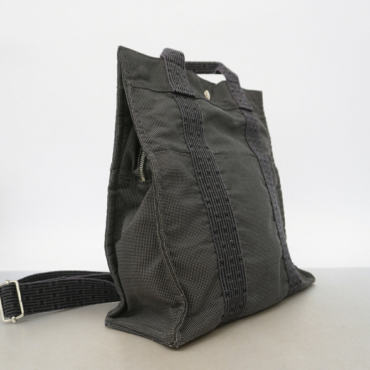 Hermes Gray Nylon Backpack (Pre-Owned)