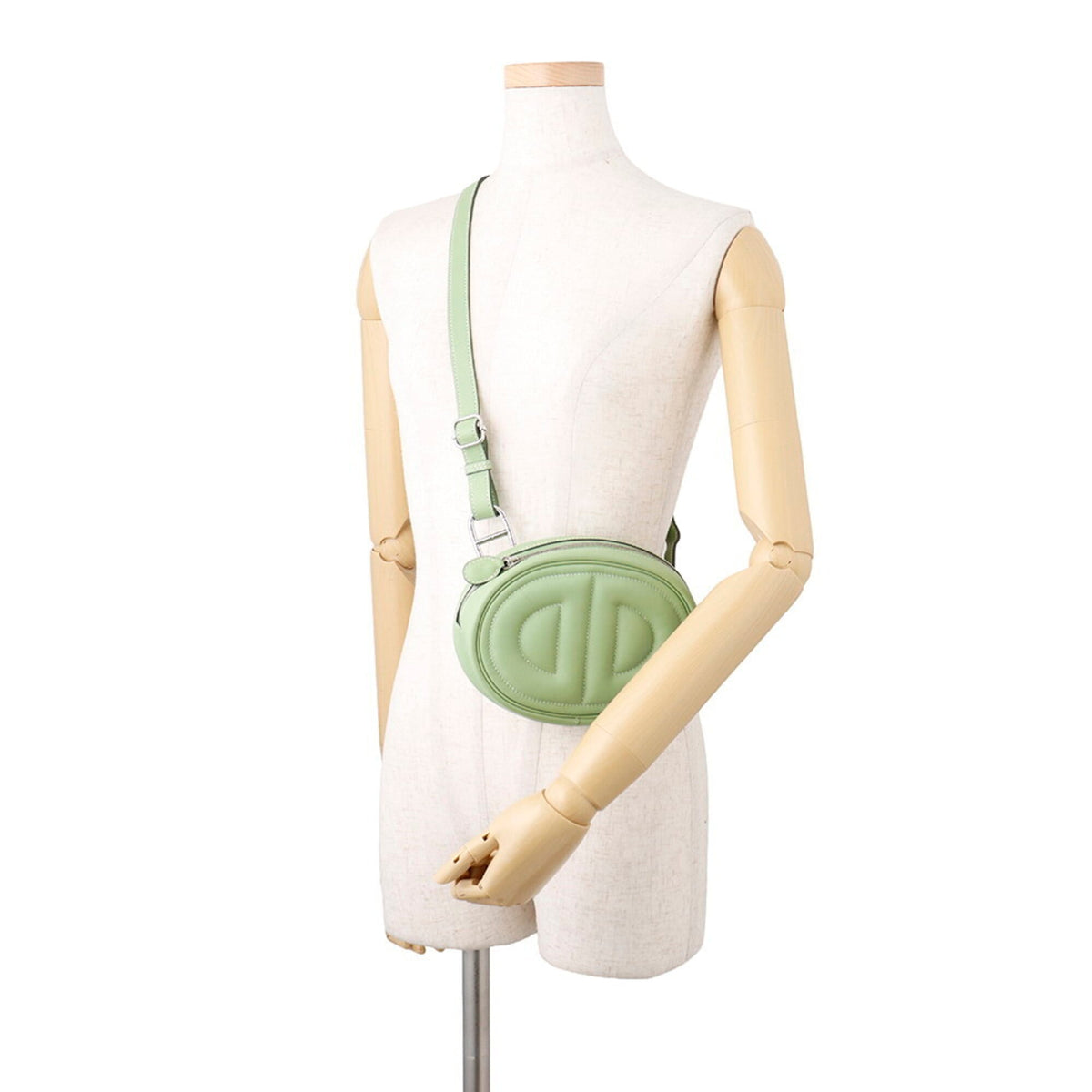 Hermes Bambou Vert Swift Leather Fanny Pack Handbag (Pre-Owned)