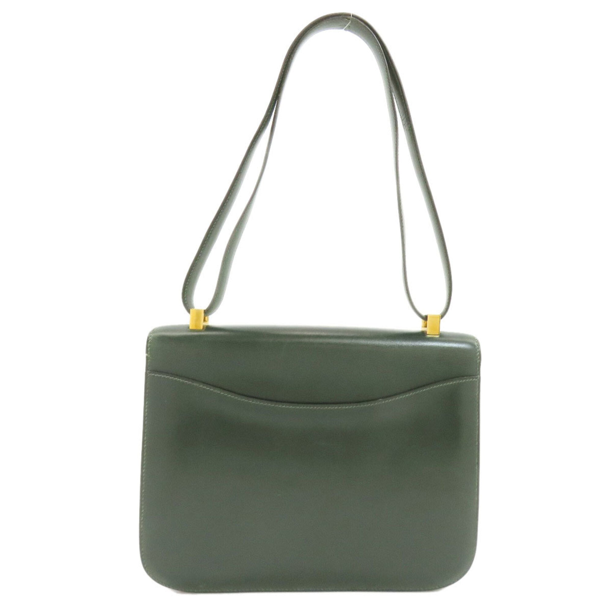 Hermes Green Box Calf Leather Shoulder Bag (Pre-Owned)