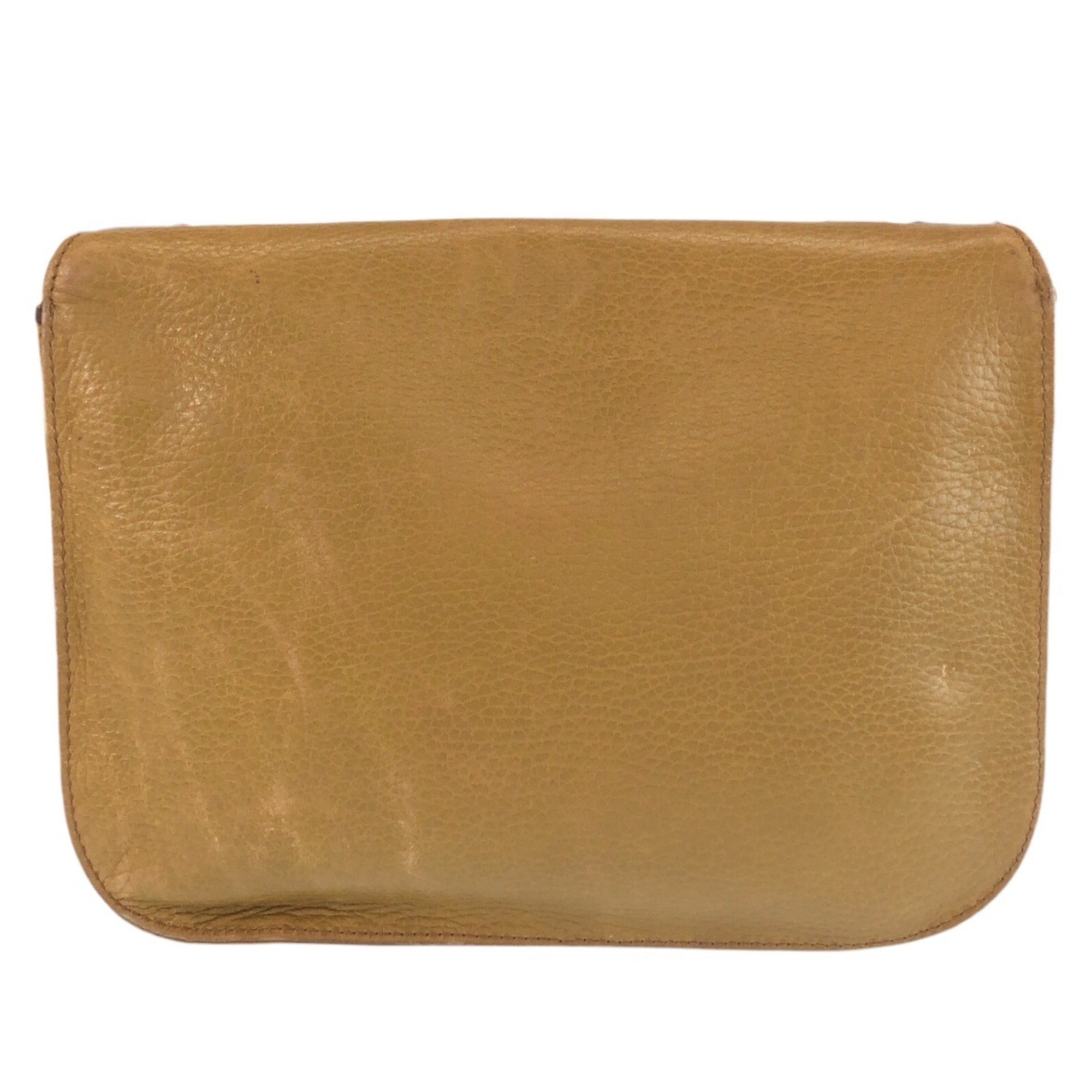 Cartier Beige Bordeaux Leather Pochette Shoulder Bag (Pre-Owned)