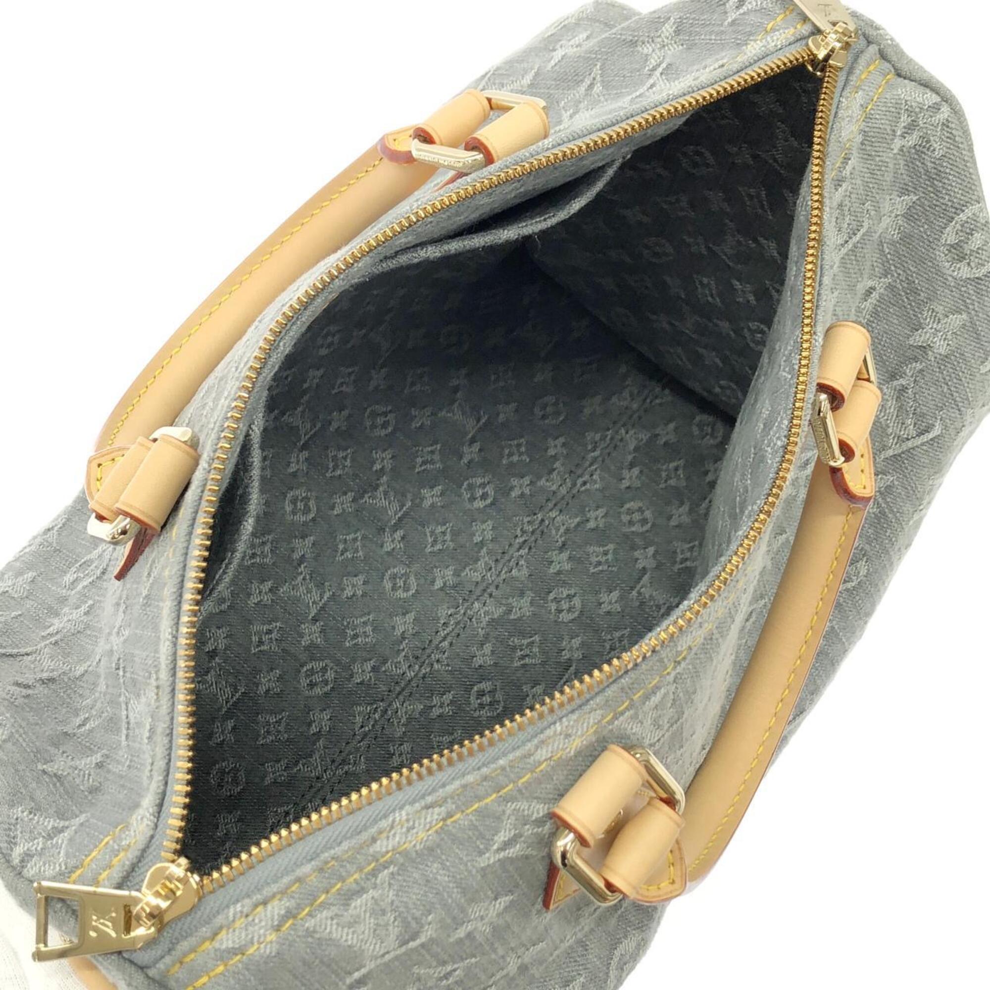 Louis Vuitton Monogram Denim Gray Monogram Denim Shoulder Bag (Pre-Owned)
