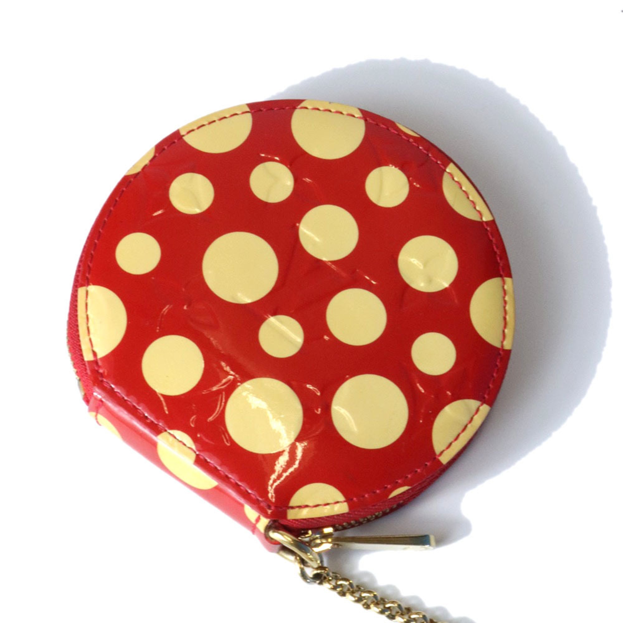 Louis Vuitton Red Color Monogram Vernis Coin Purse/Coin Case (Pre-Owned)