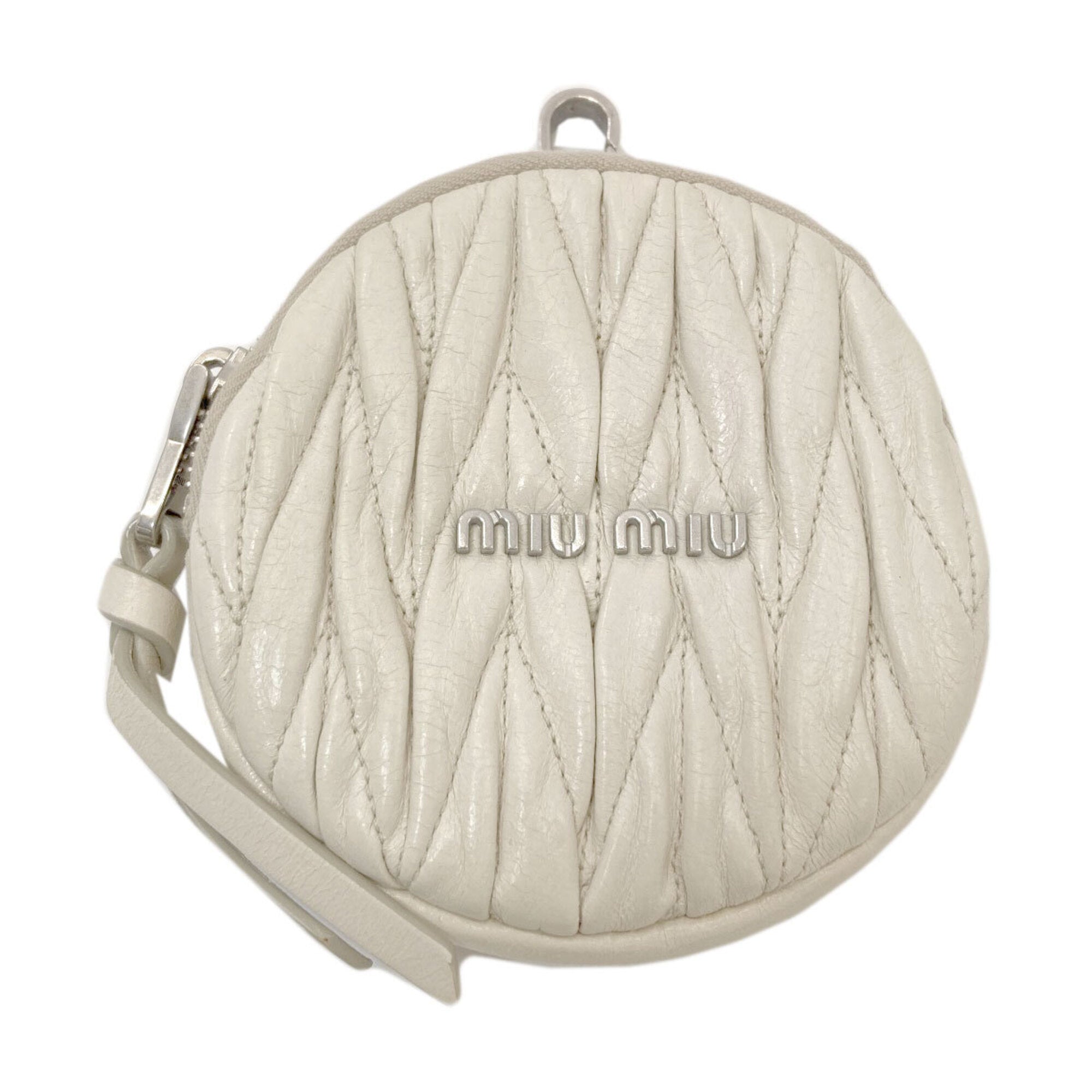 Miu Miu White Leather Pouch Shoulder Bag (Pre-Owned)