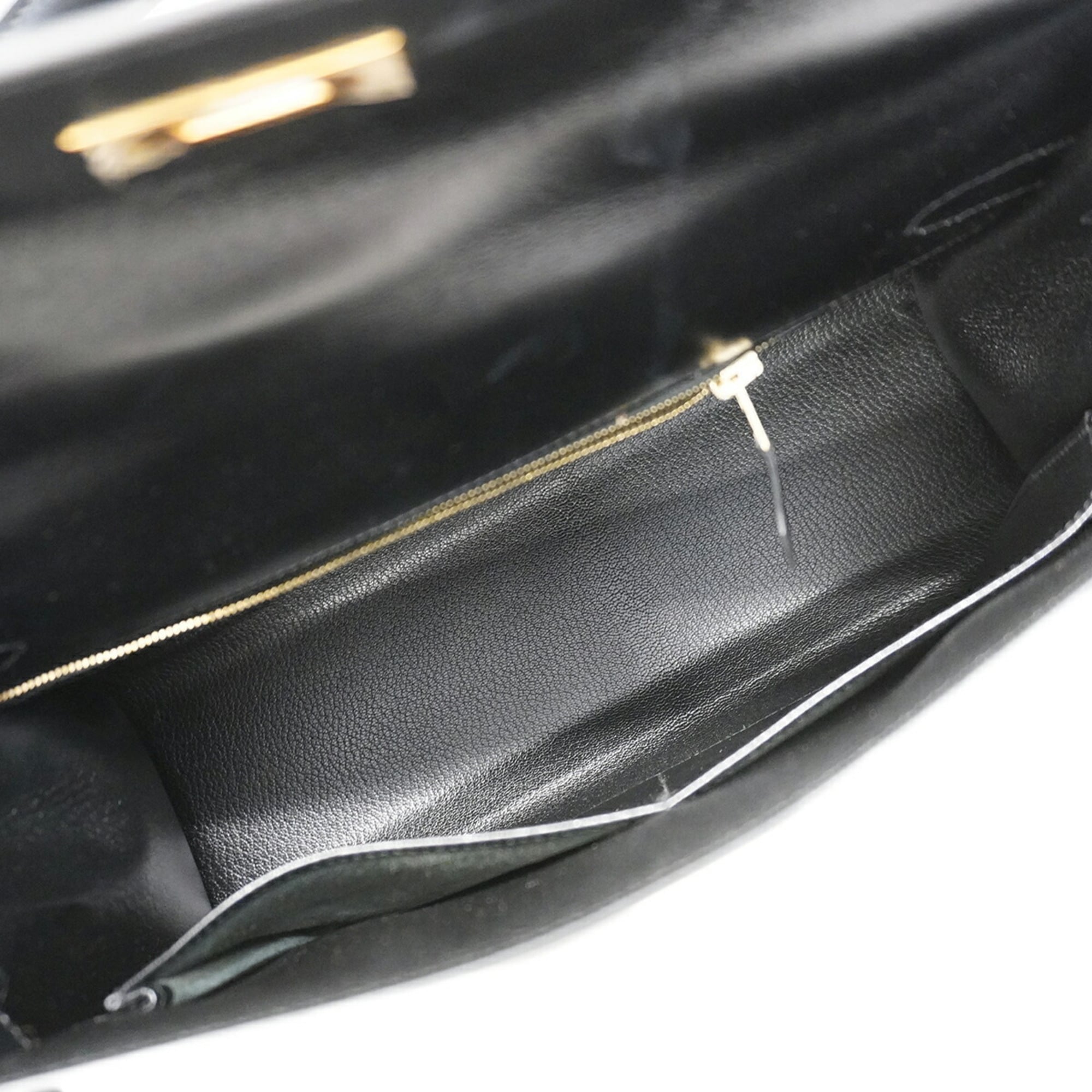 Hermes Black Box Calf Leather Handbag (Pre-Owned)