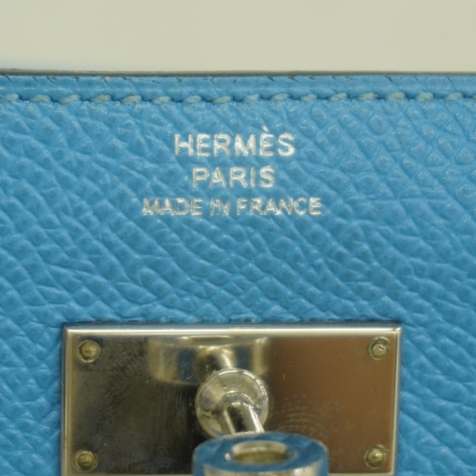 Hermes Azur Epsom Leather Long Wallet (Bi-Fold) (Pre-Owned)