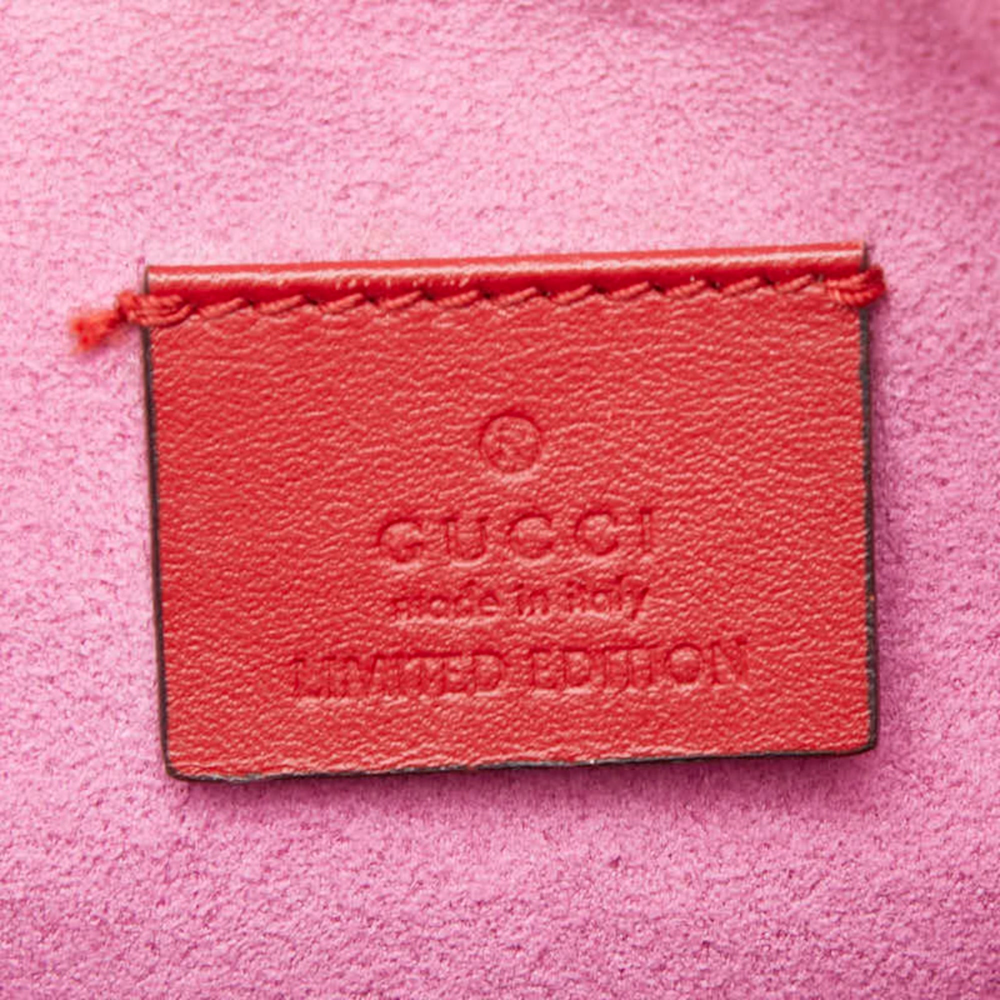 Gucci Beige Multi-Color Pvc Leather Suede Clutch Bag (Pre-Owned)