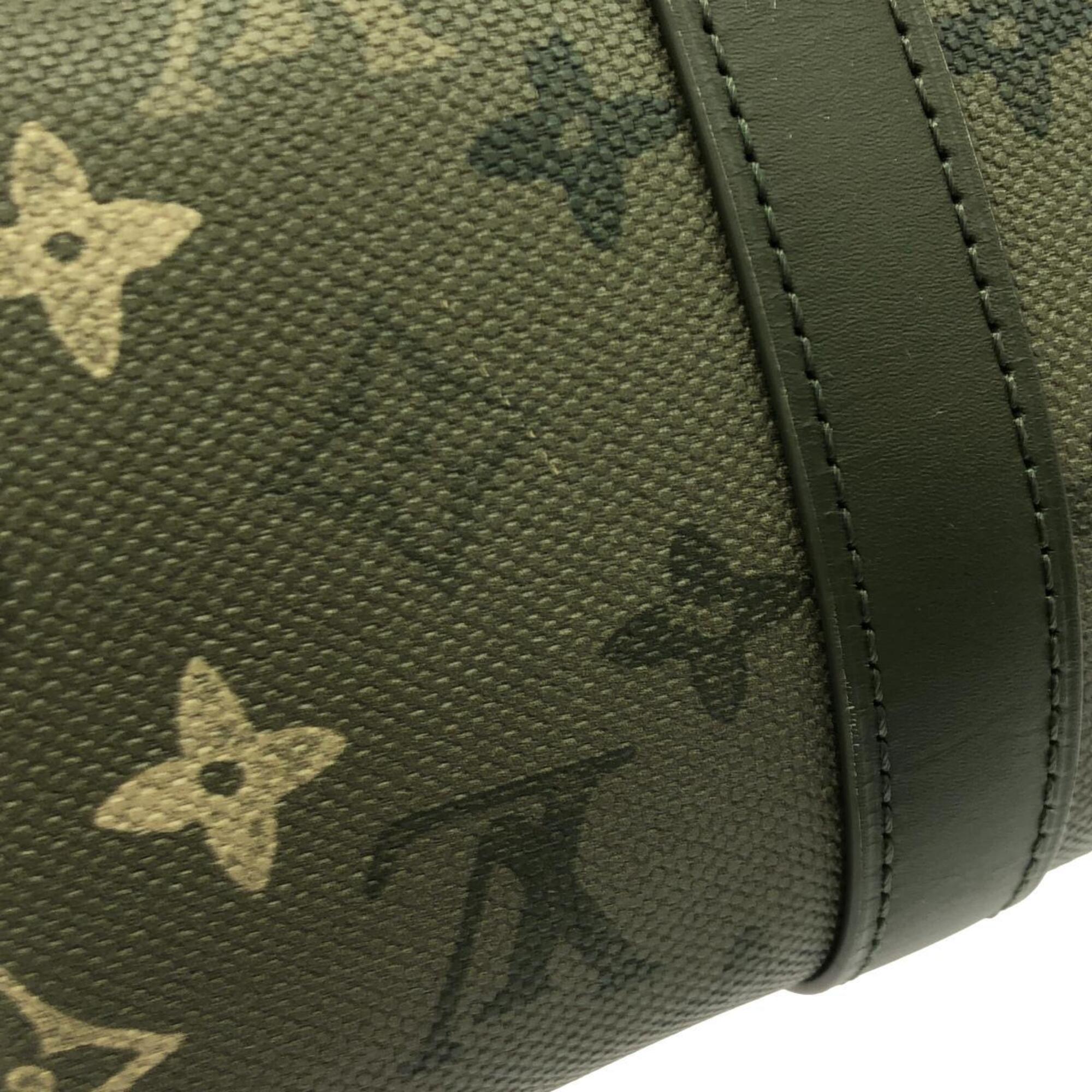 Louis Vuitton Khaki Coated Canvas Boston Bag (Pre-Owned)
