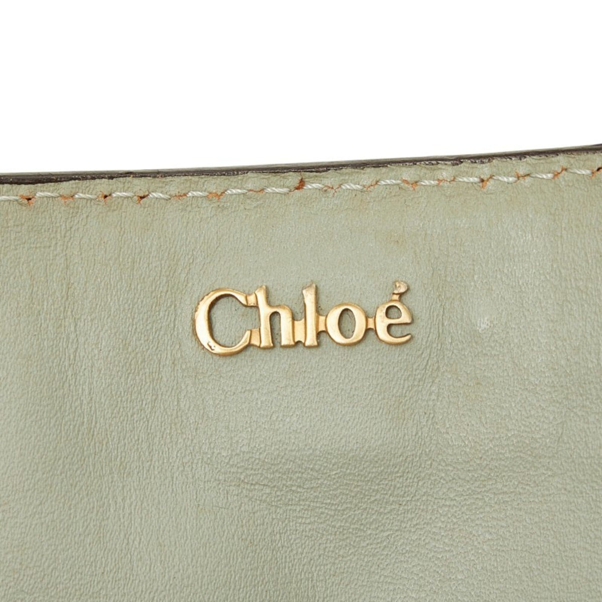 Chloé Green Leather Handbag Tote Bag (Pre-Owned)