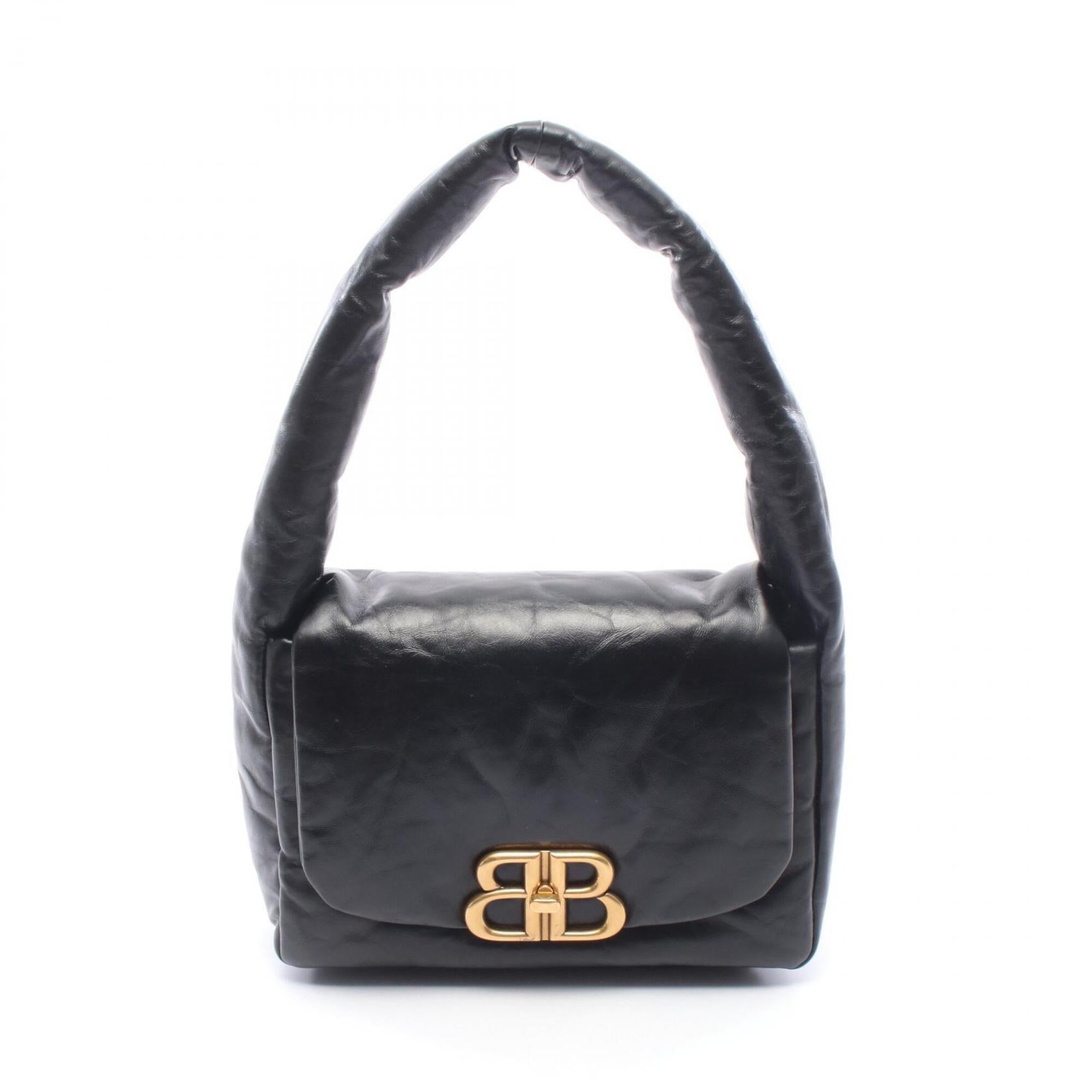 Balenciaga Black Leather Handbag Shoulder Bag (Pre-Owned)