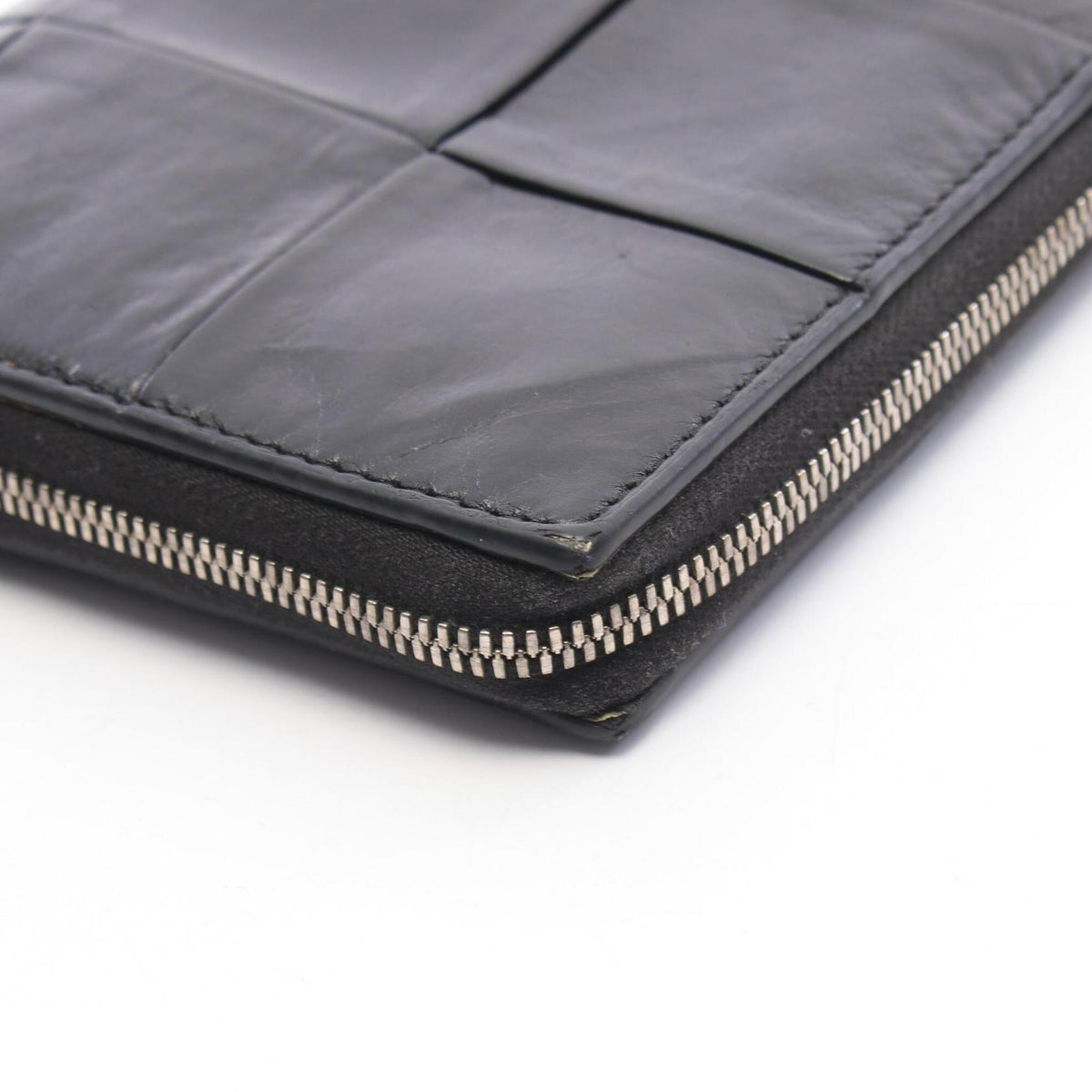 Bottega Veneta Black Intrecciato Long Wallet (Bi-Fold) (Pre-Owned)